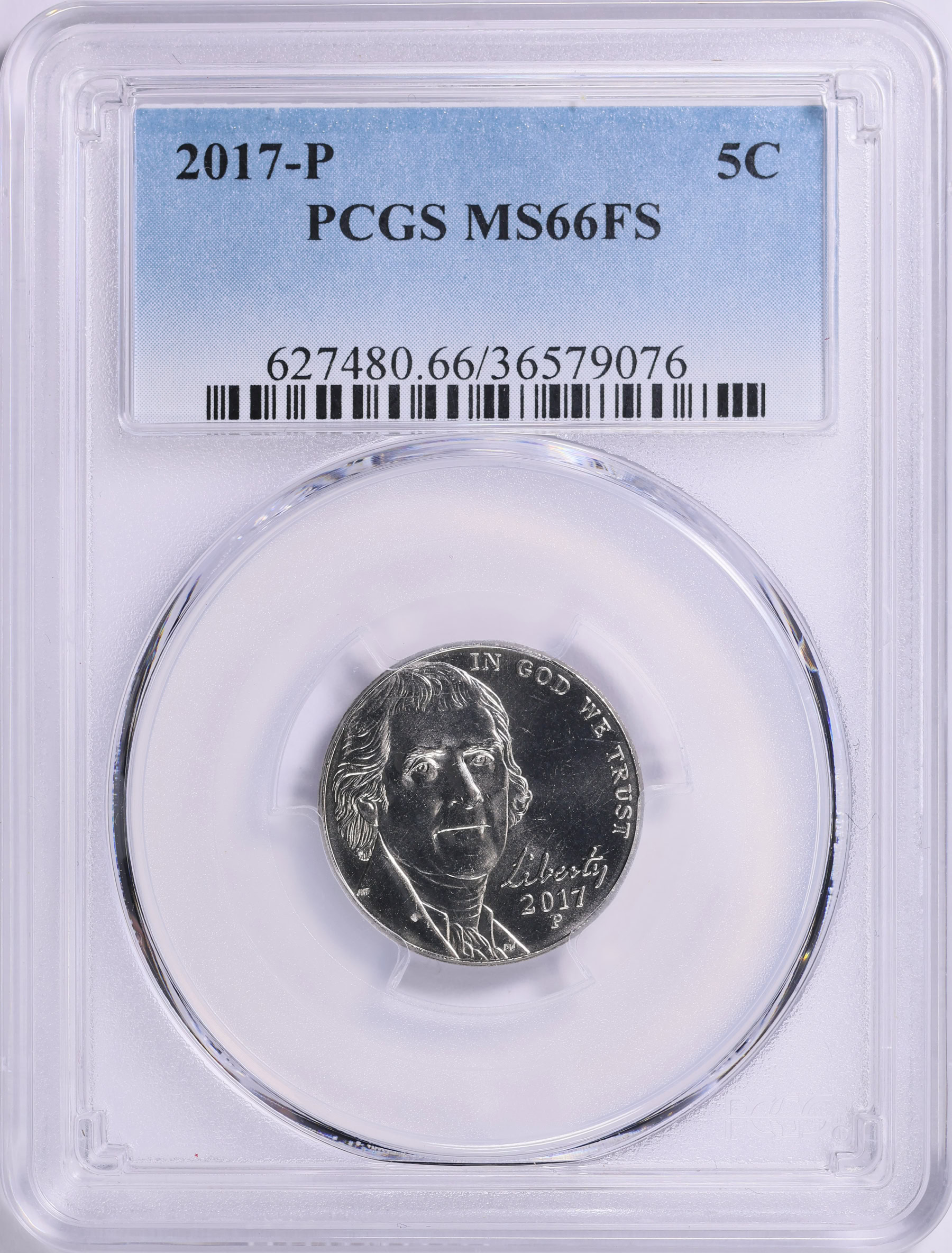 2017-P Jefferson Nickel PCGS MS-66 FS (Item 1888799
