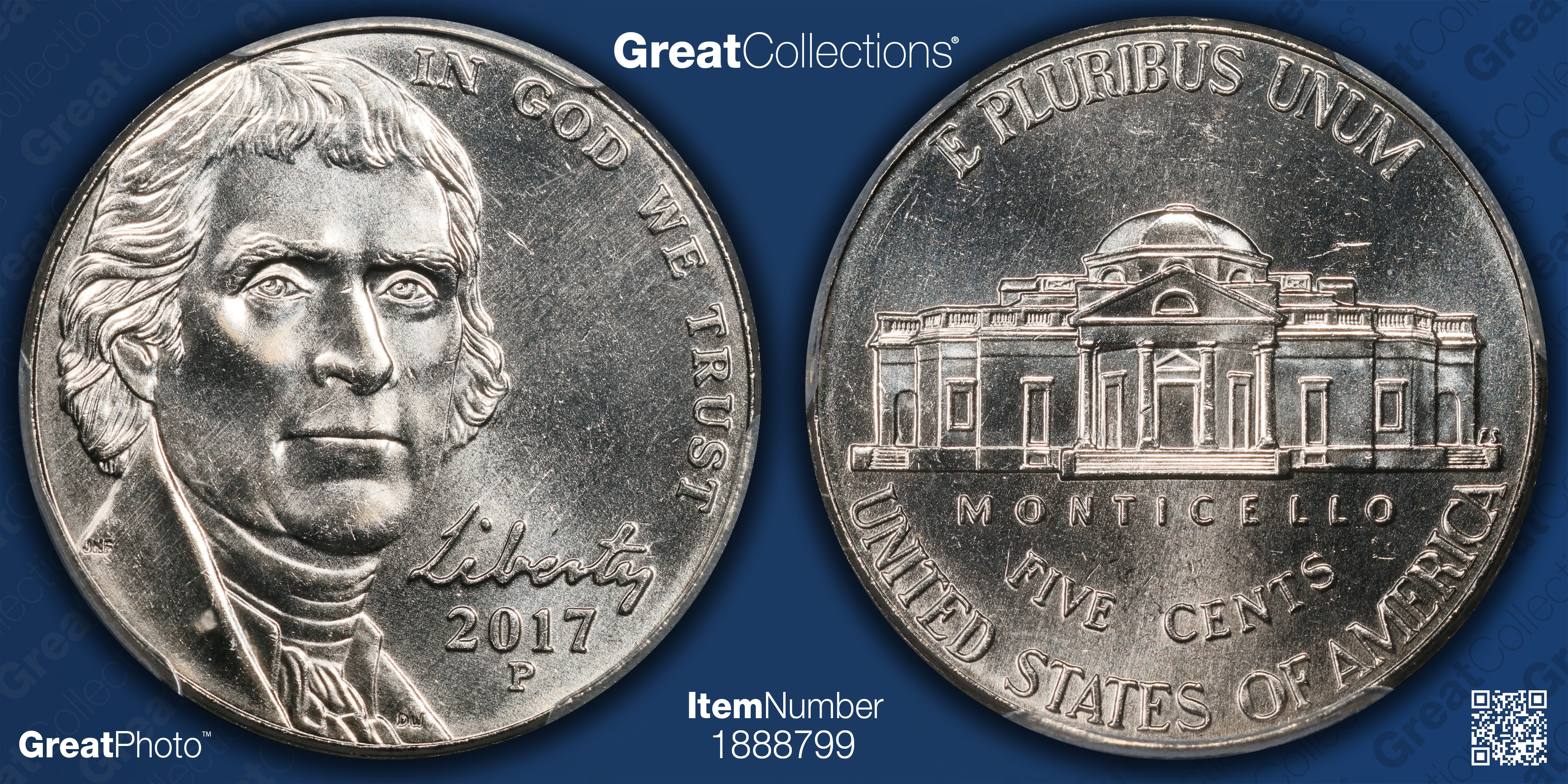 2017-P Jefferson Nickel PCGS MS-66 FS (Item 1888799