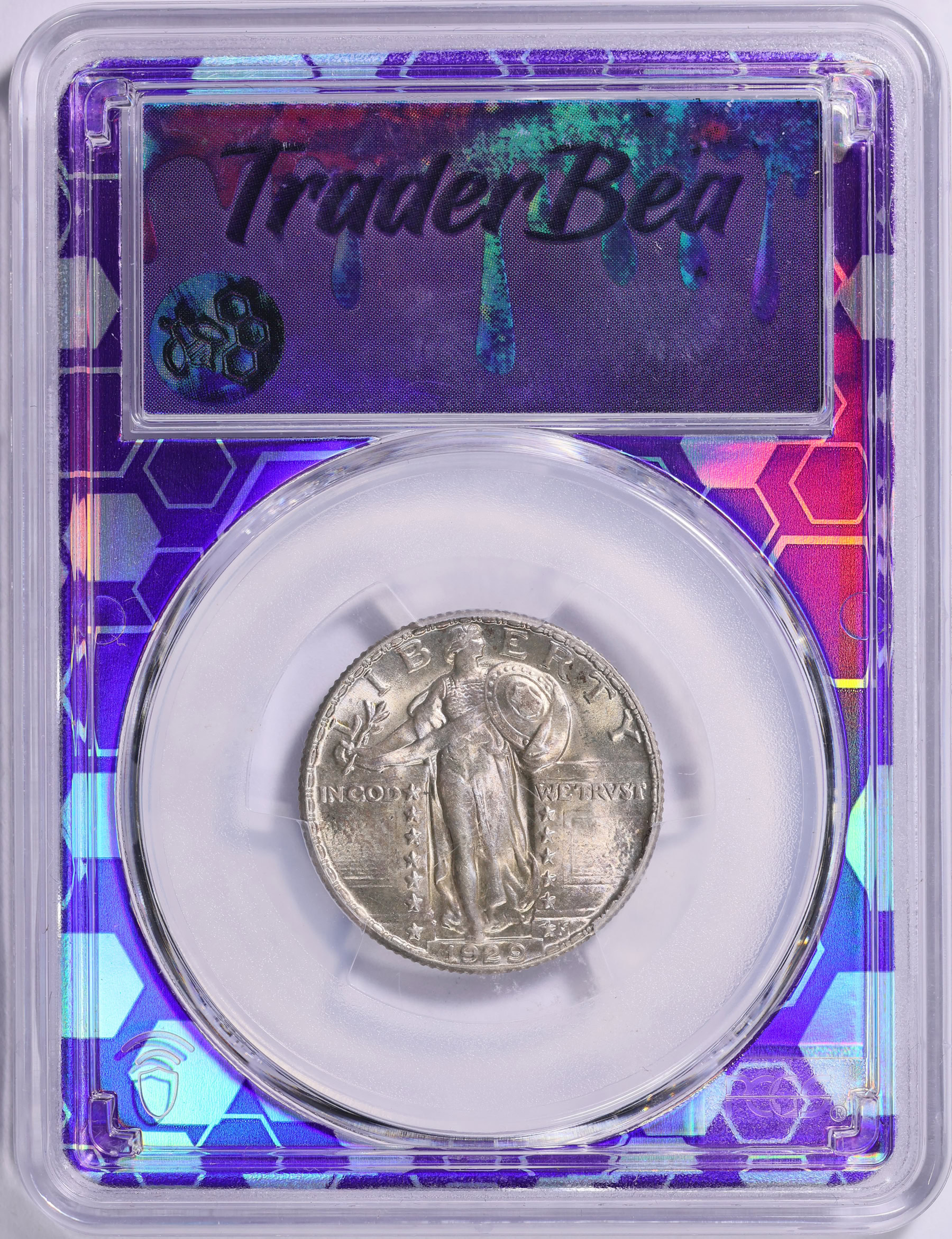 1929 Standing Liberty Quarter PCGS MS-65 FH (Holographic Bee Frame