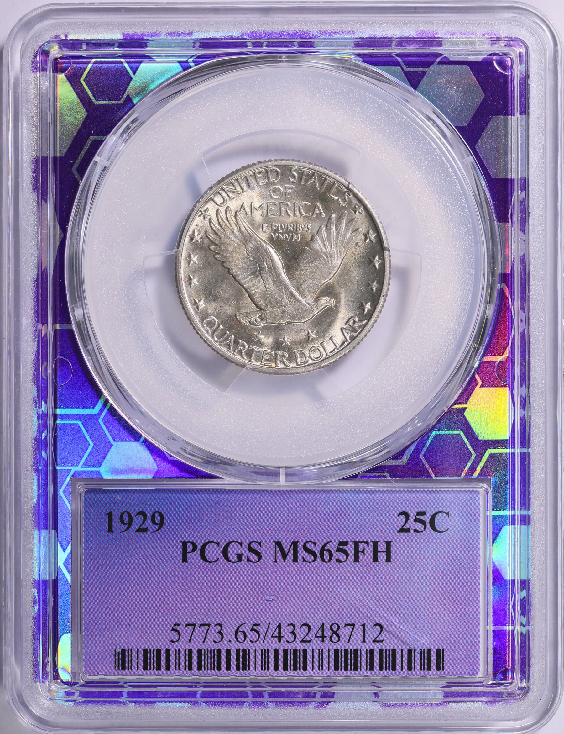 1929 Standing Liberty Quarter PCGS MS-65 FH (Holographic Bee Frame