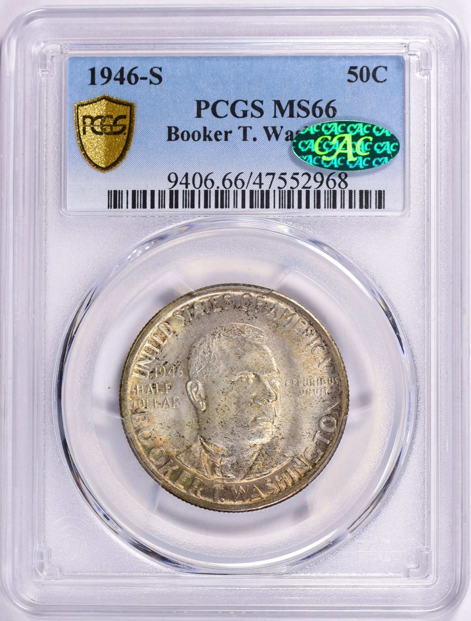 1946-S Booker T. Washington Memorial Half Dollar PCGS MS-66 (CAC