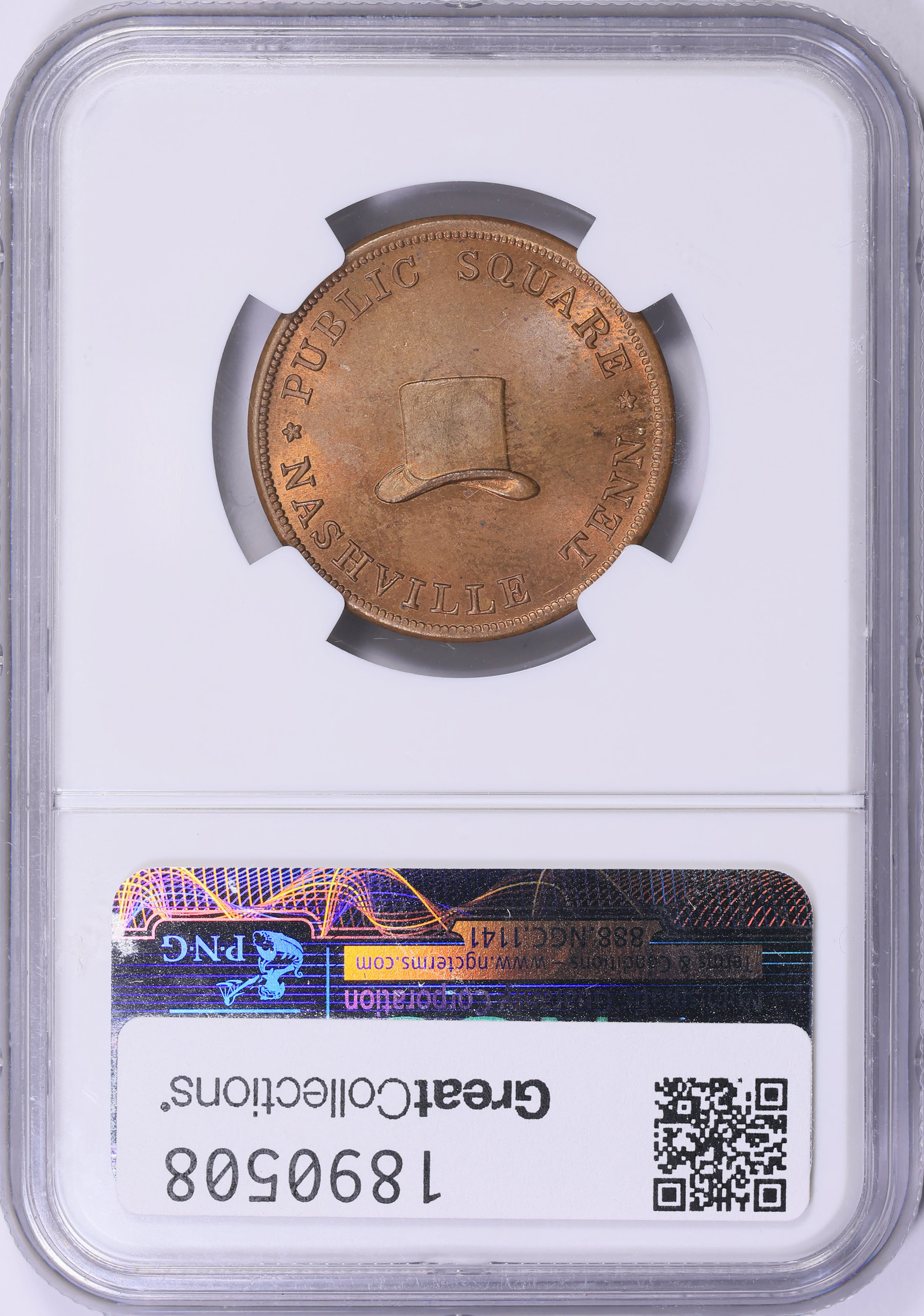 1852-53) Nashville, Tennessee Francisco & Whitman M-Tenn-55 NGC MS