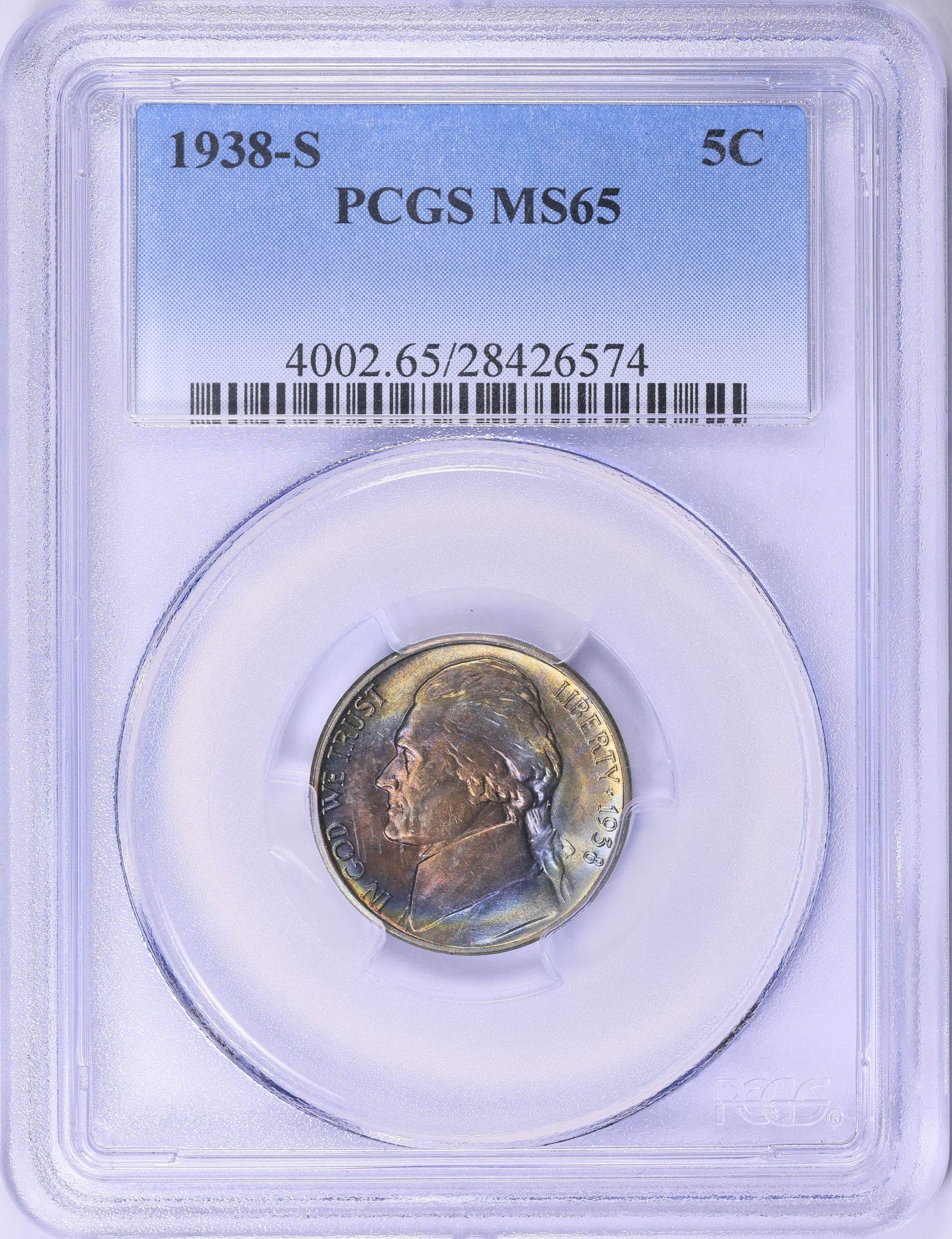 1938-S Jefferson Nickel PCGS MS-65 (Toned) (Item 1891585