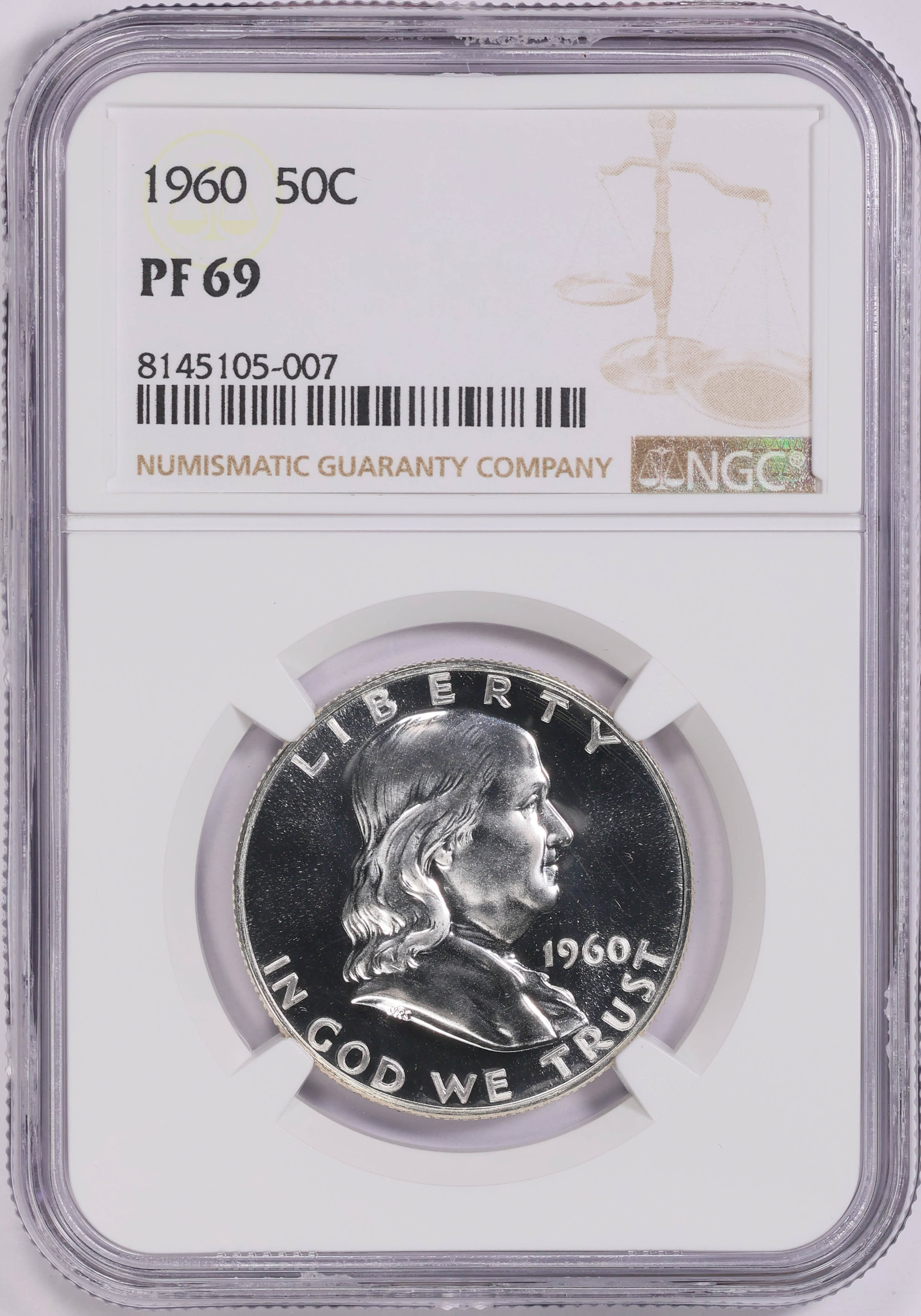 1960 Franklin Half Dollar NGC Proof-69 (Item 1892517 ...