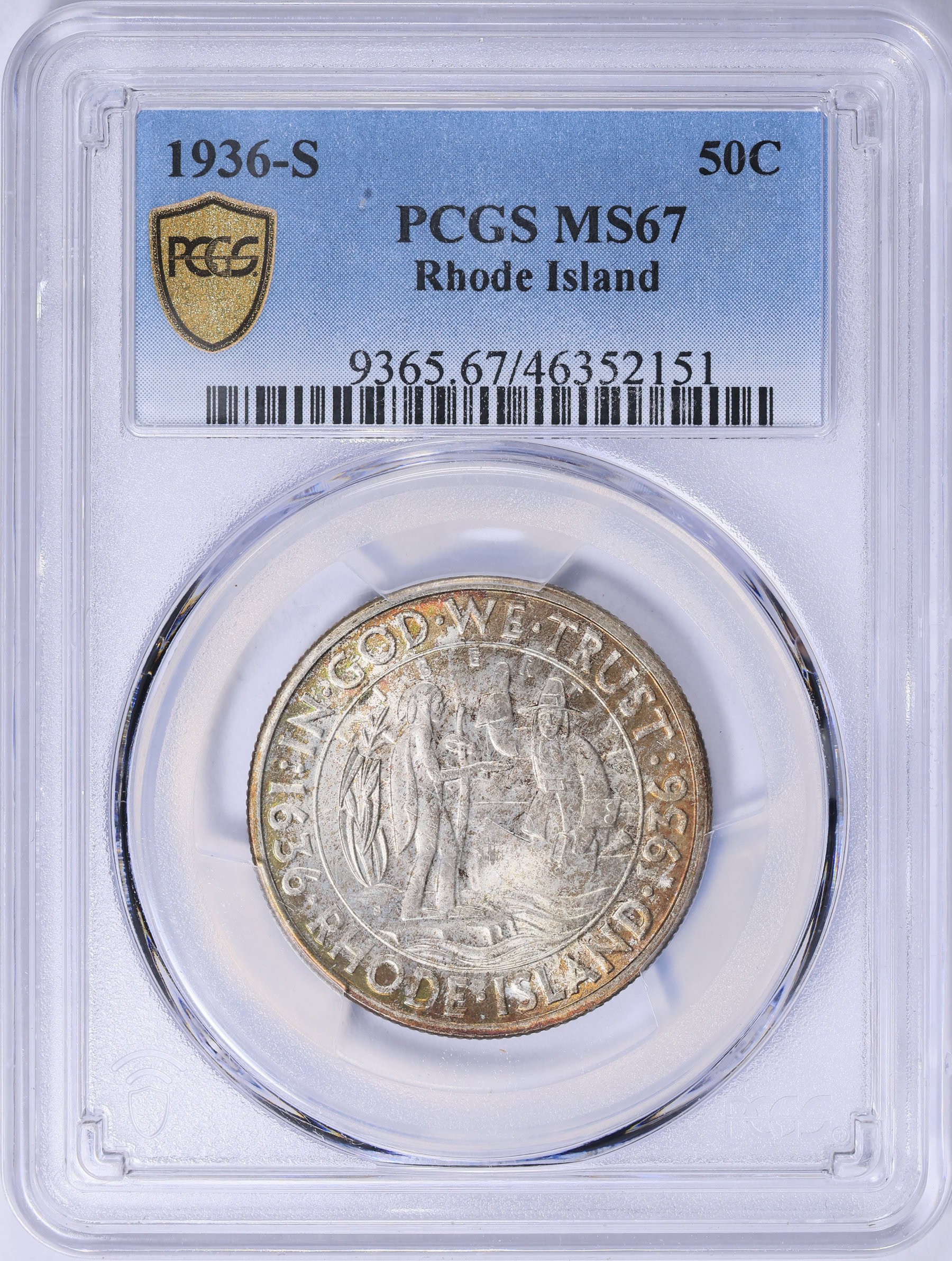 1936-S Providence, Rhode Island Tercentenary Half Dollar PCGS MS
