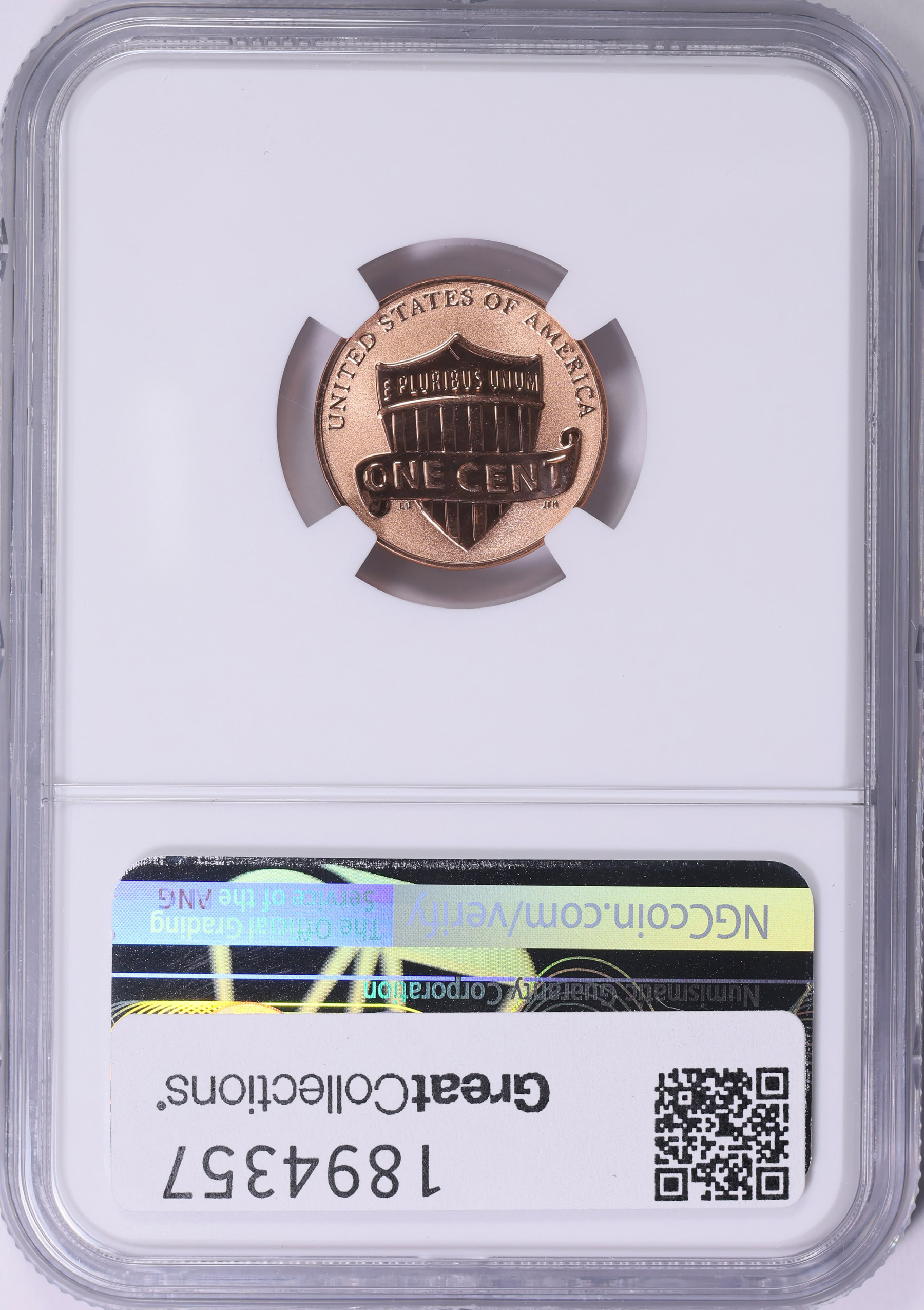 2019-W Lincoln Cent Shield Reverse Proof First Day of Issue NGC Proof ...