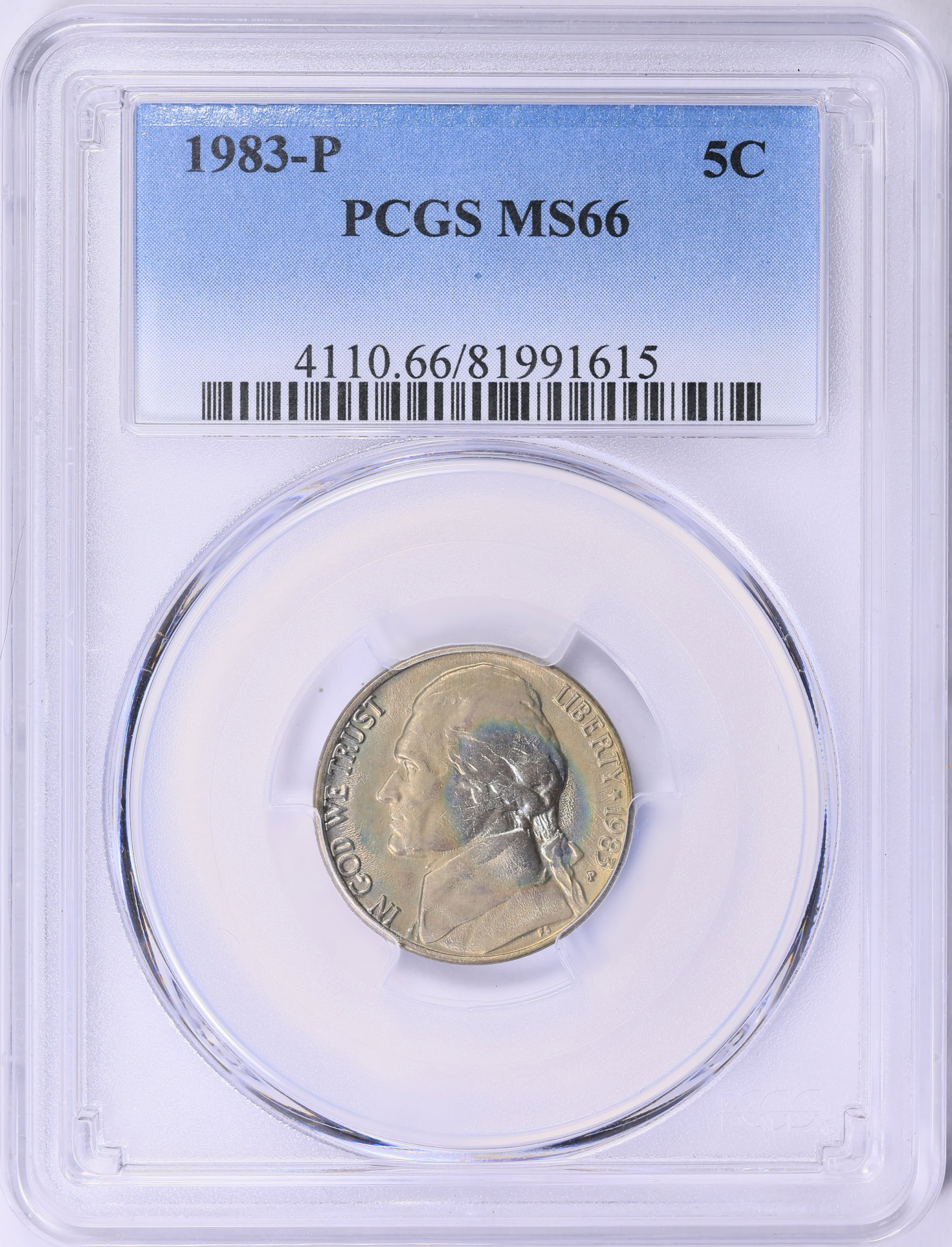 1983-P Jefferson Nickel PCGS MS-66 (Toned) (Item 1895111