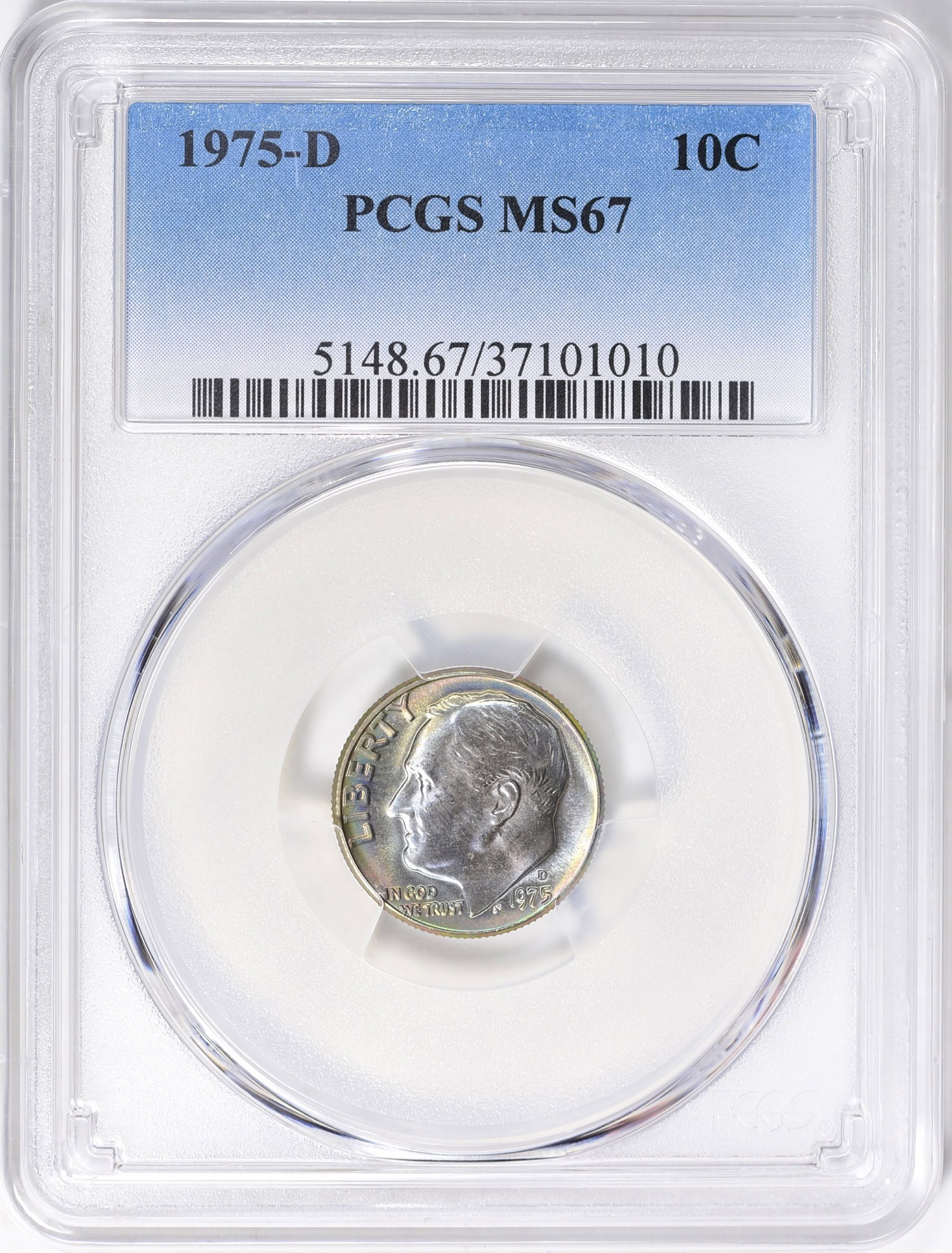 1975-D Roosevelt Dime PCGS MS-67 (Toned) (Item 1895232