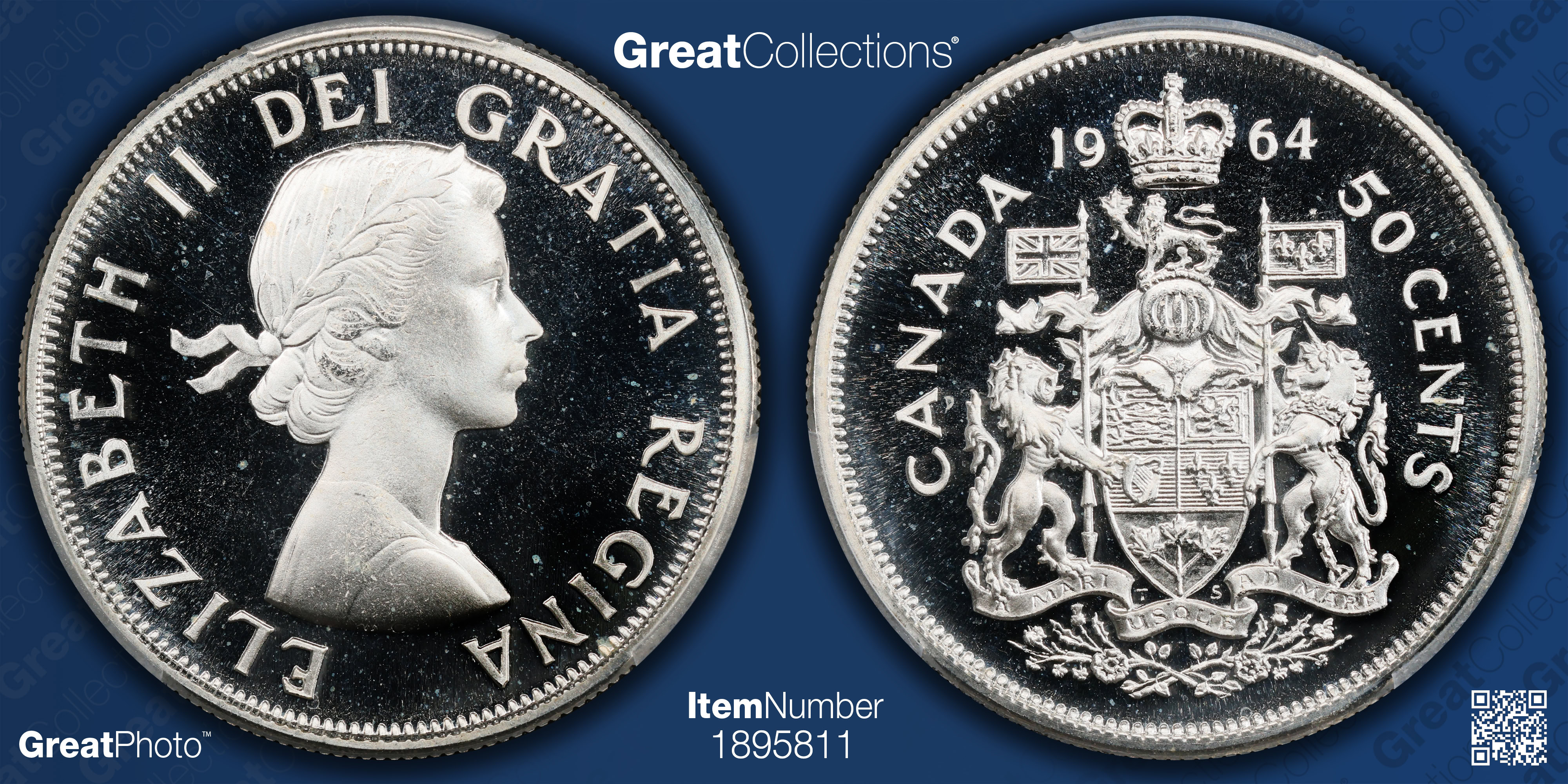 Canada 1964 Silver 50 Cents KM-56 PCGS PL-67 DCAM (Item 1895811