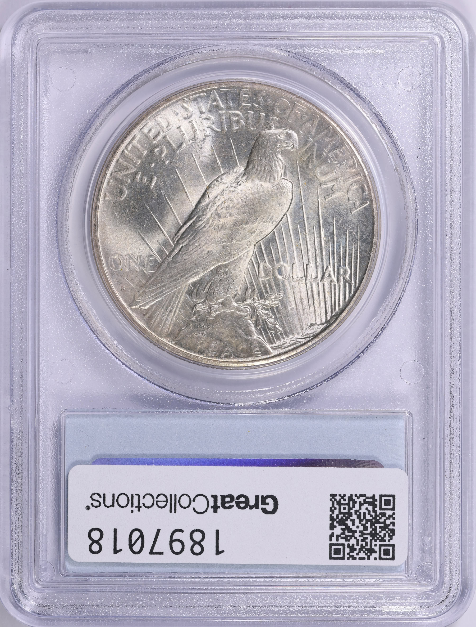 アメリカ ピースダラー銀貨 1924年 PCGS MS64 1924-S Peace Silver Dollar PCGS MS-64 (CAC Green) (Item 1897018