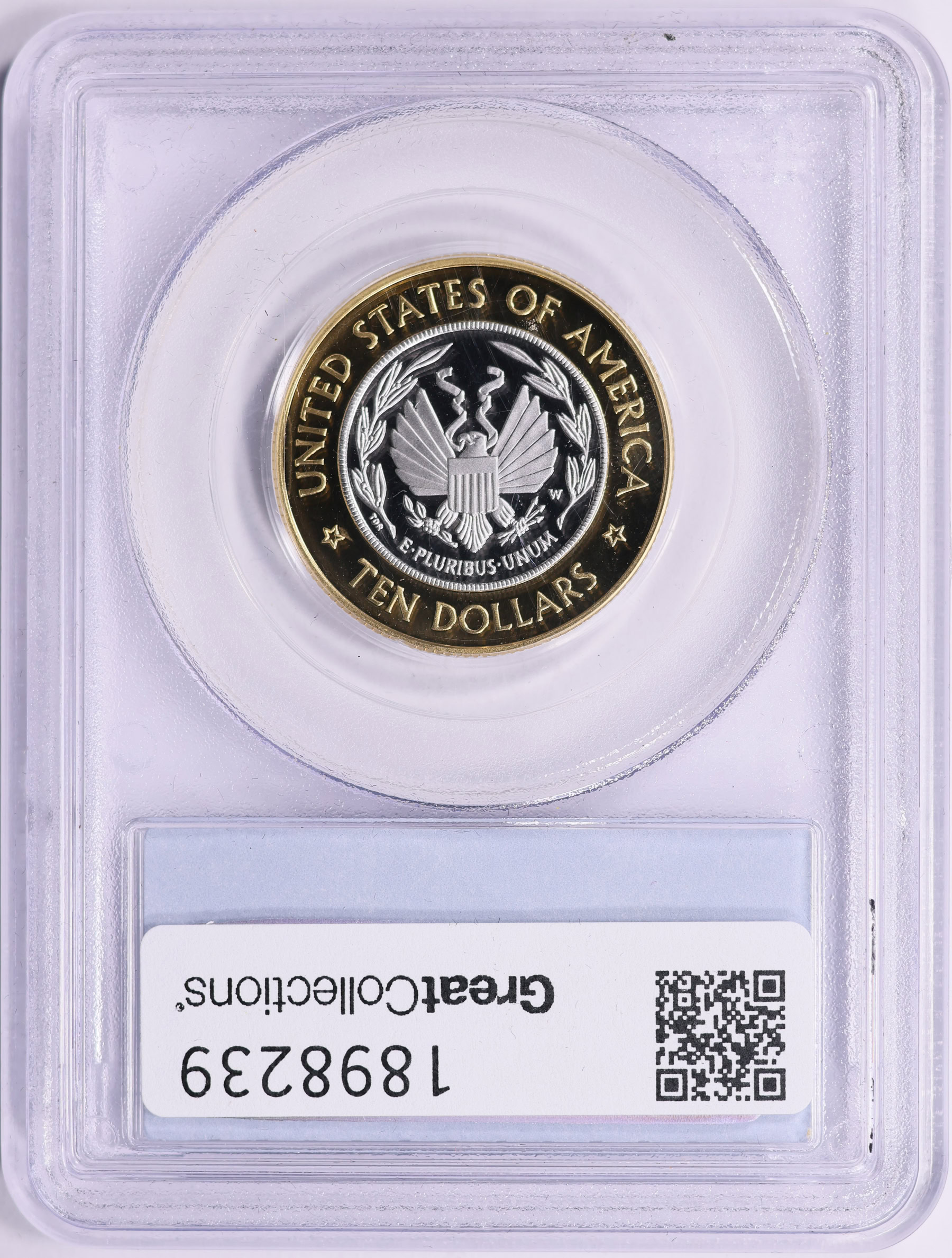 2000-W Library of Congress Bicentennial Bi-Metallic $10 PCGS Proof