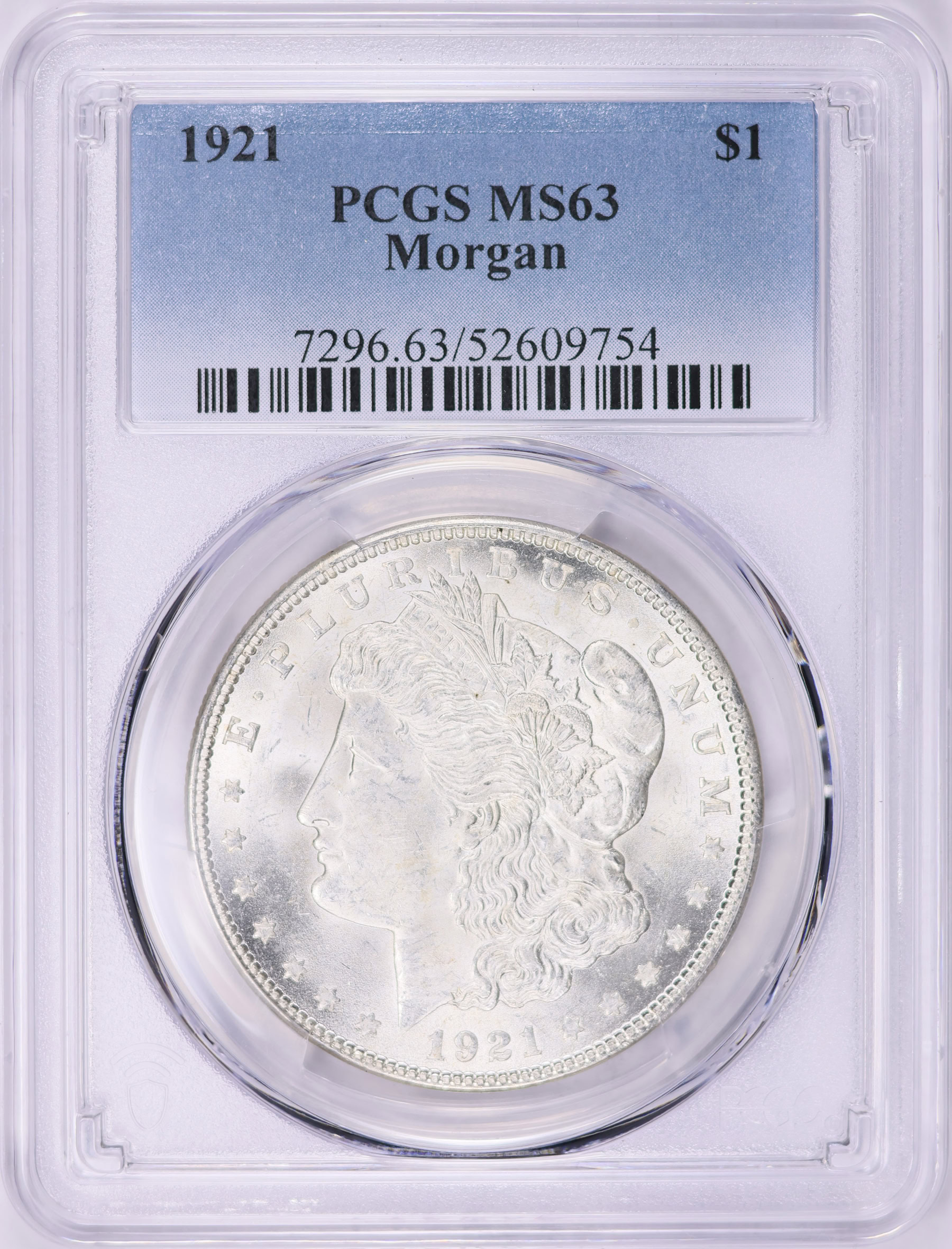 1921 Morgan Silver Dollar PCGS MS-63 (Item 1898619) | GreatCollections ...