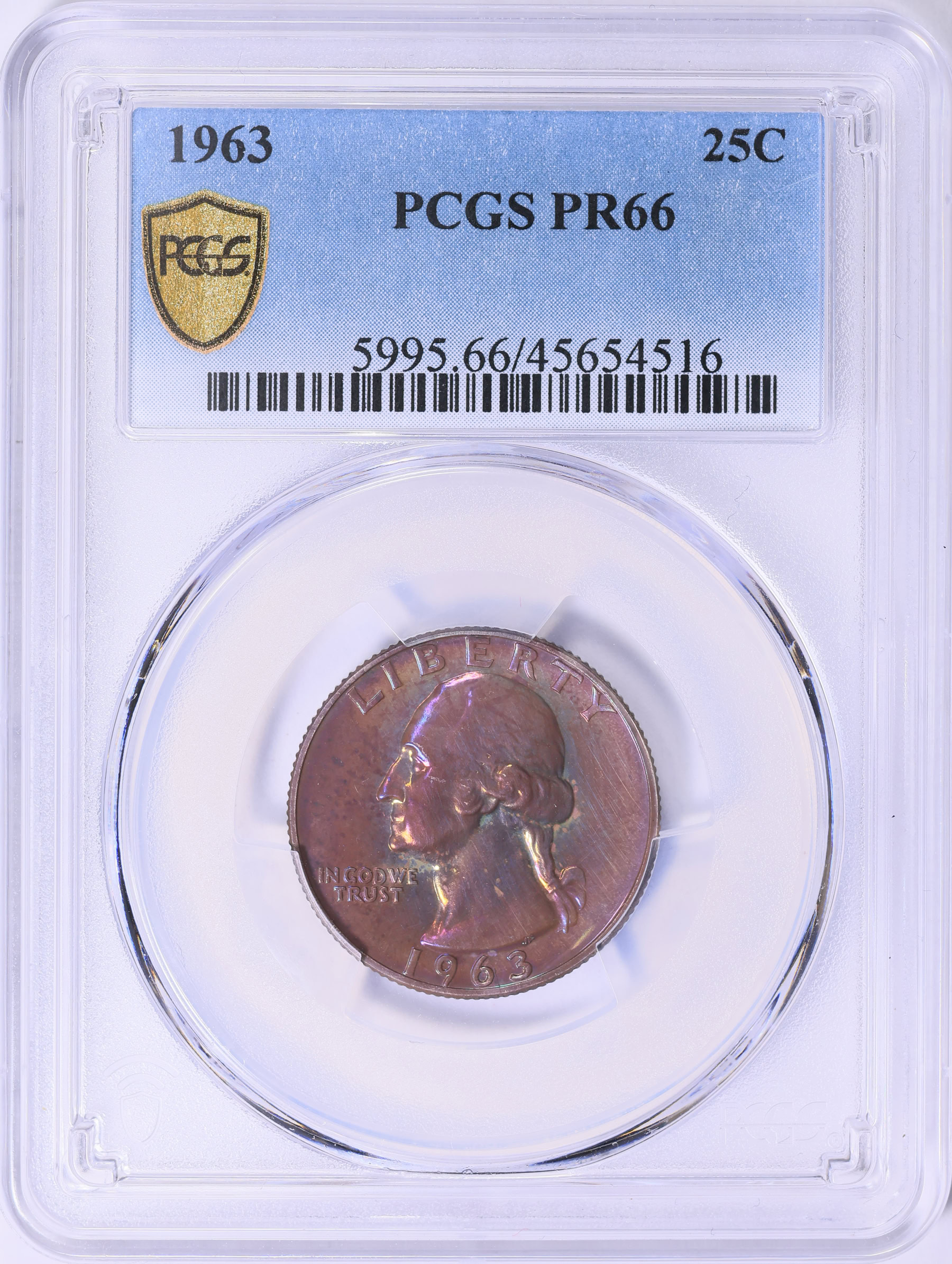 1963 Washington Quarter PCGS Proof-66 (Toned) (Item 1899491 ...