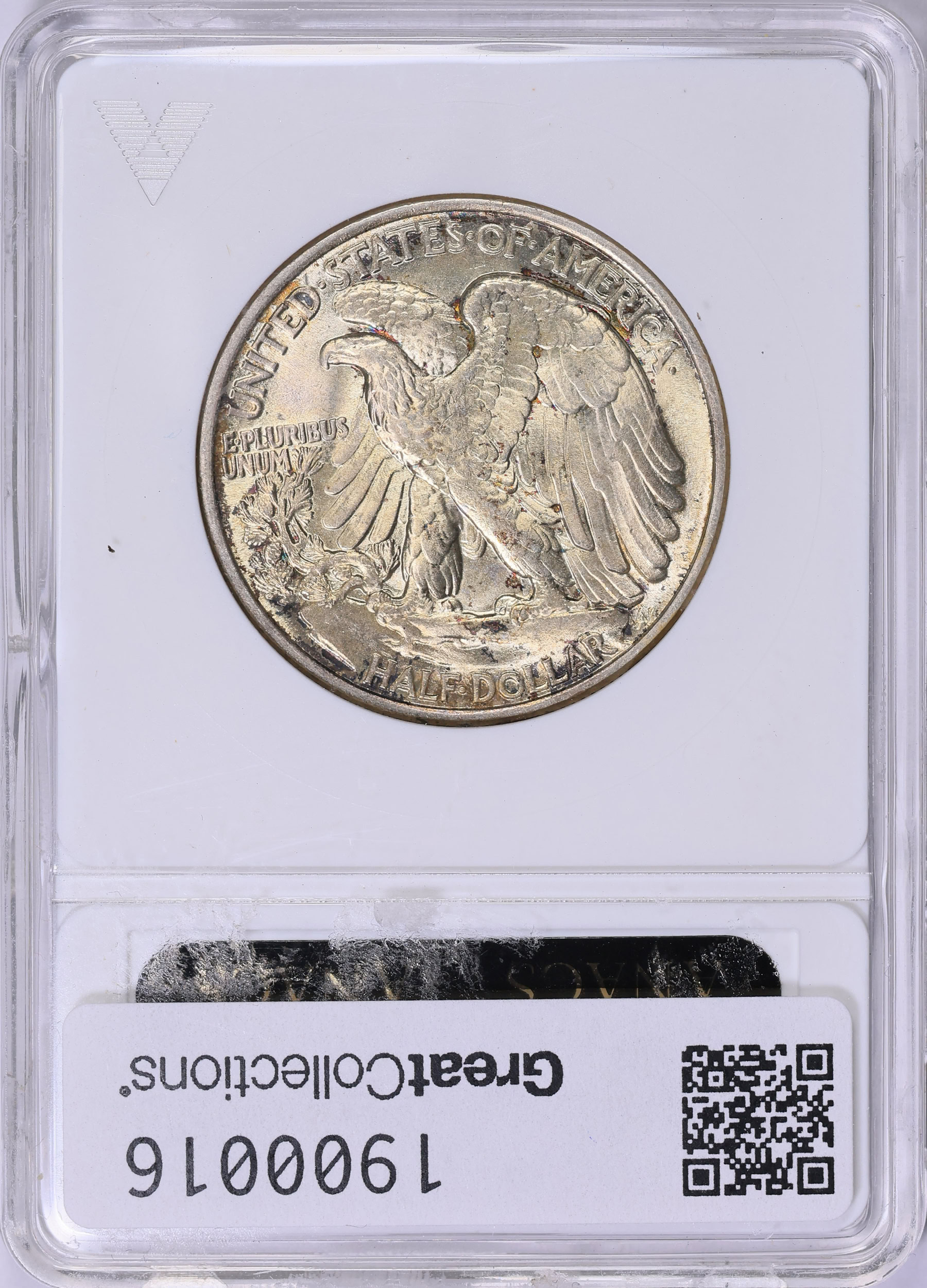 1944 Walking Liberty Half Dollar ANACS MS-63 OH (Toned) (Item 1900016 ...