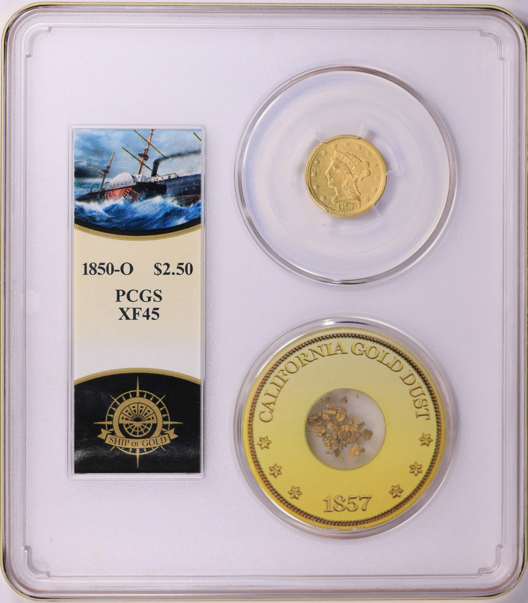 アメリカ合衆国 モントリオールオリンピック 切手 コレクション the U.S. 1850-O Liberty Gold Quarter Eagle Shipwreck S.S. Central America