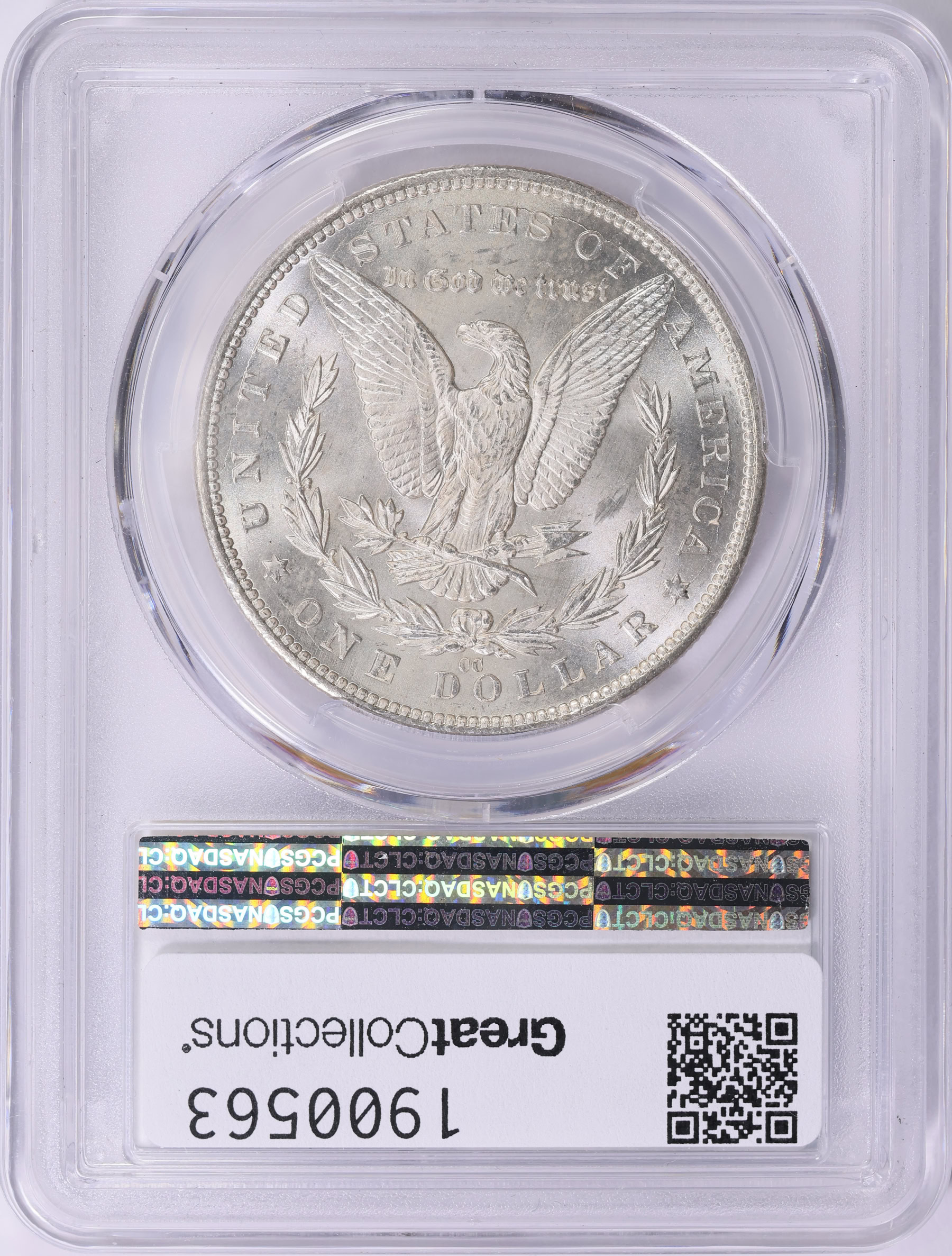 1890-CC Morgan Silver Dollar PCGS MS-65+ (CAC Green) (The Kennedy