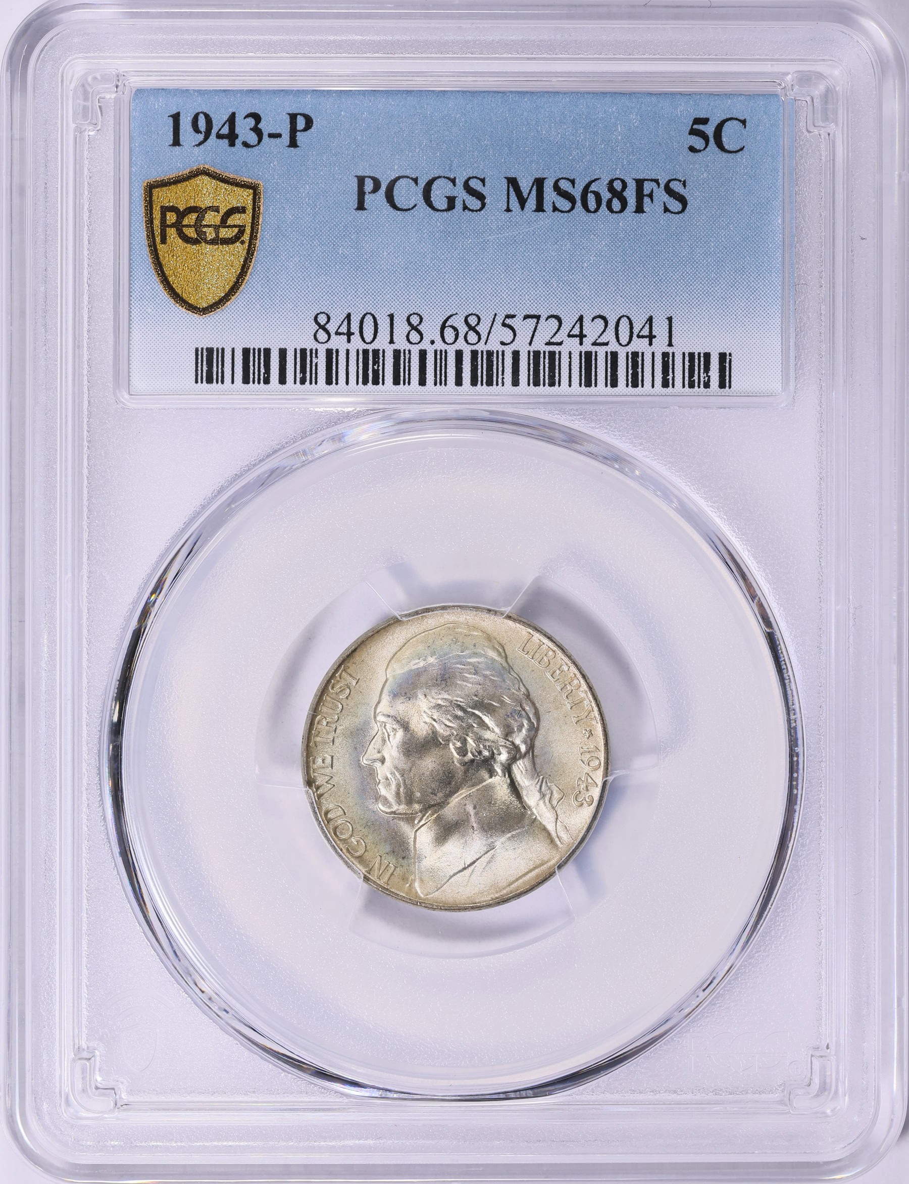 ミントエラー 1943-P PCGS AU58ジェファーソン ニッケル5c 1943-P Jefferson Nickel PCGS MS-68 FS (Item 1901313