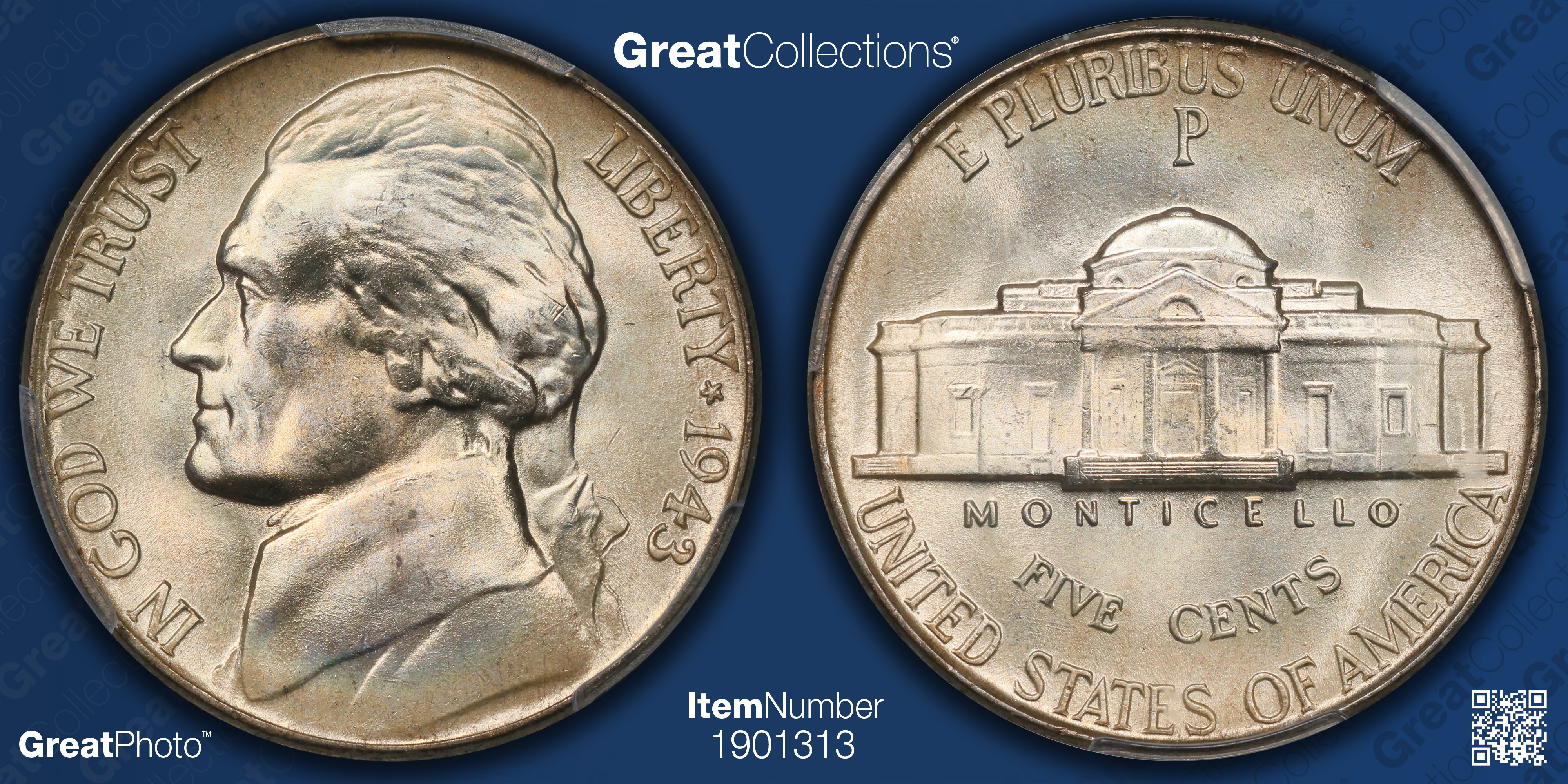 1943-P Jefferson Nickel PCGS MS-68 FS (Item 1901313
