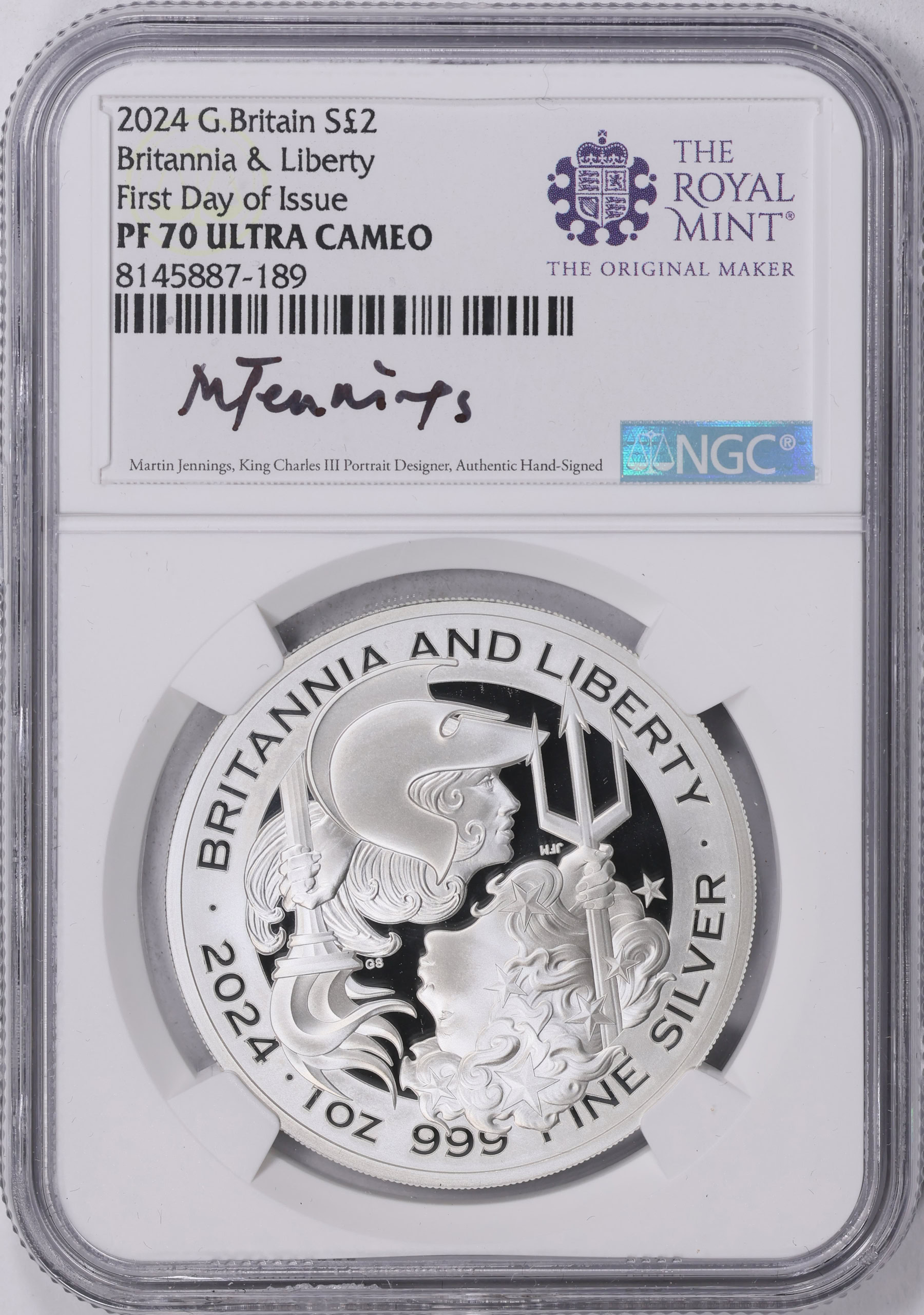 Great Britain 2024 Silver £2 Britannia KM-2641 First Day of Issue