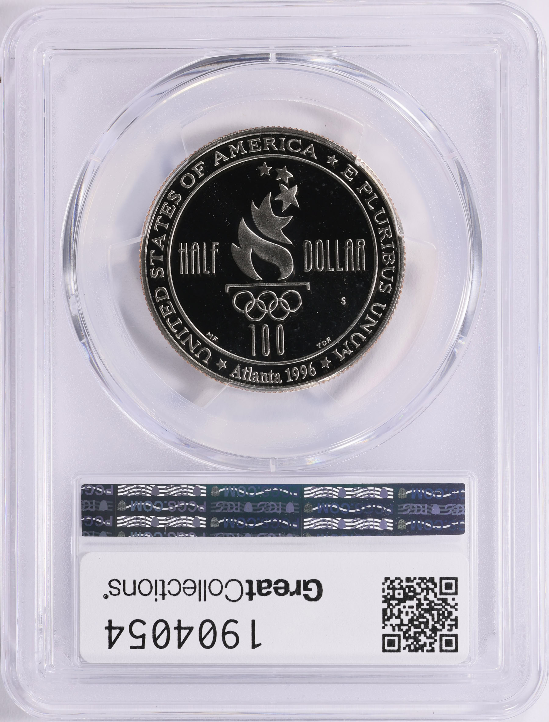 1996-S XXVI Olympiad Swimming Clad Half Dollar PCGS Proof-69 DCAM