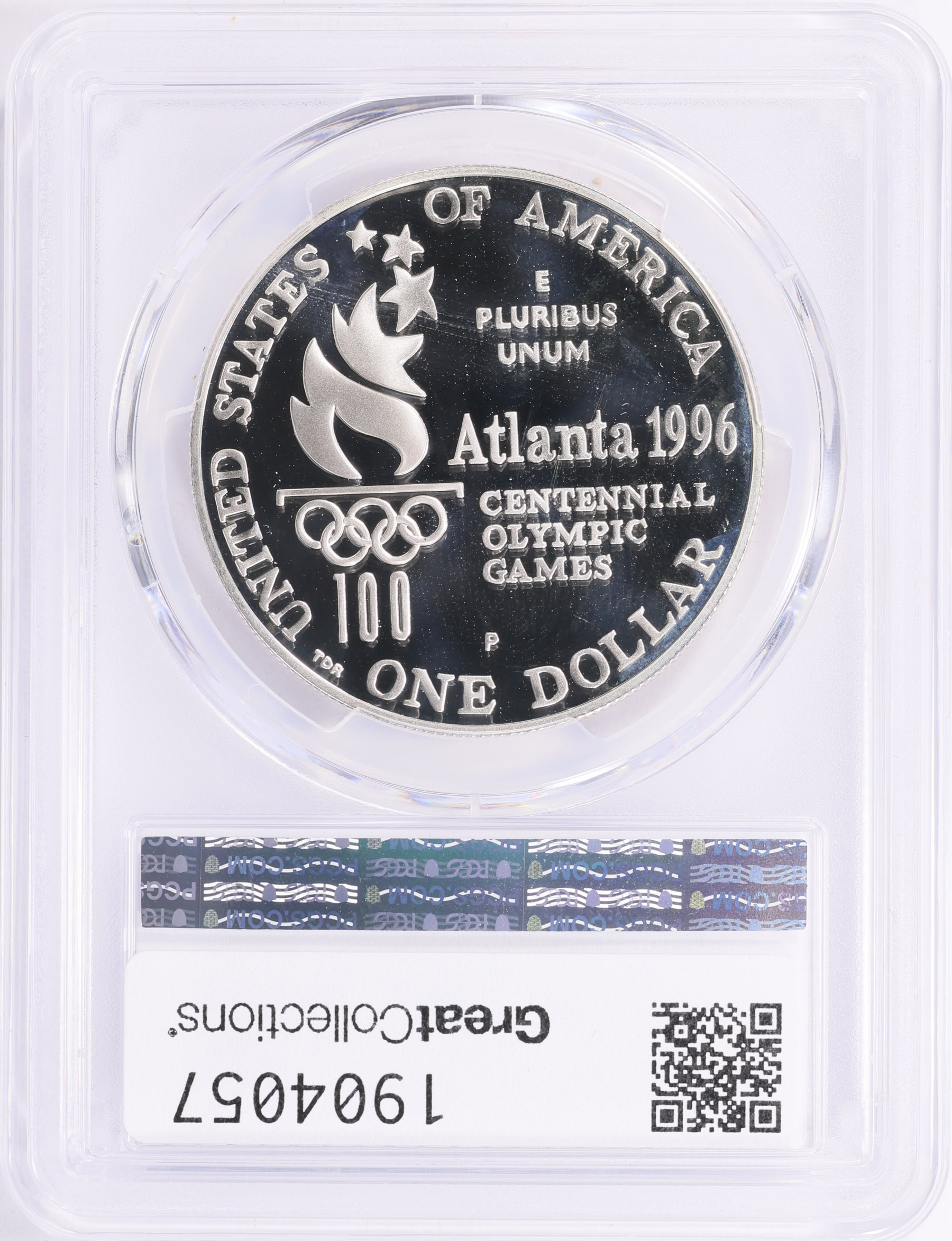 1996-P XXVI Olympiad High Jump Silver Dollar PCGS Proof-69 DCAM