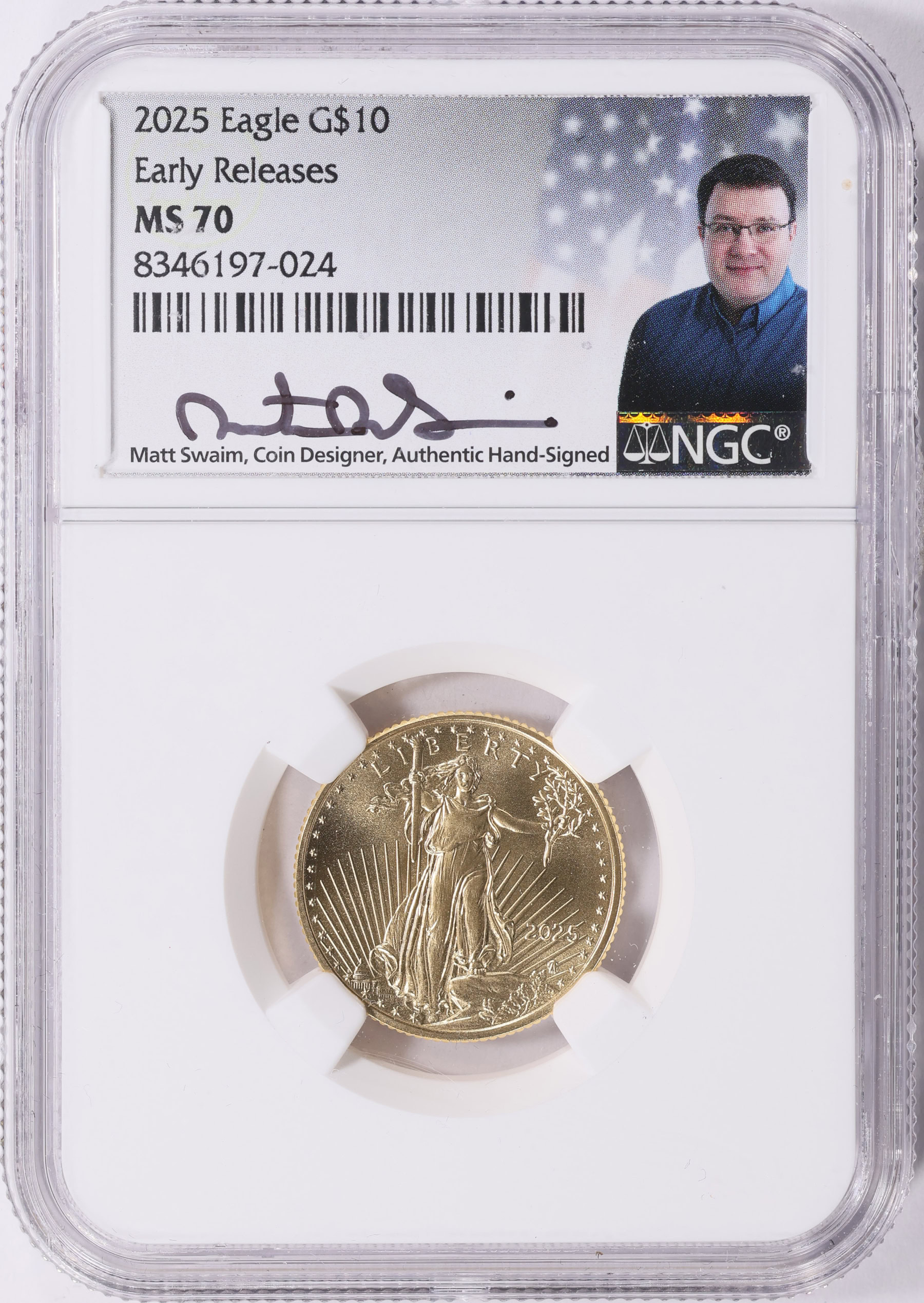 ポブジョイ・ミント造幣局 Inverted Swan記念 2005年 2025 $10 Quarter-Ounce Gold American Eagle Early Releases NGC MS