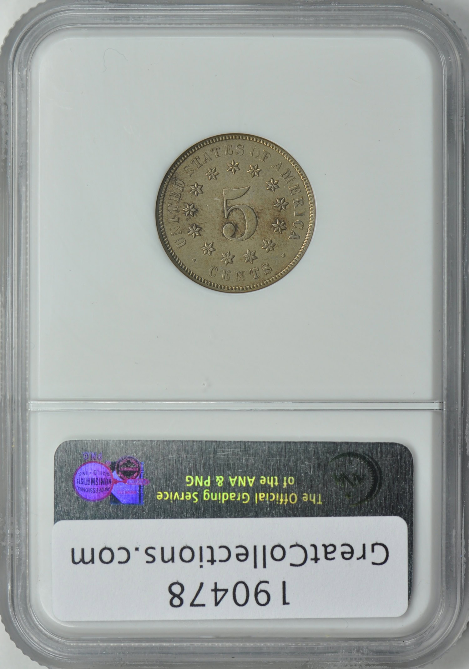 1880 Shield Nickel NGC AU-55 (Item 190478) | GreatCollections Coin
