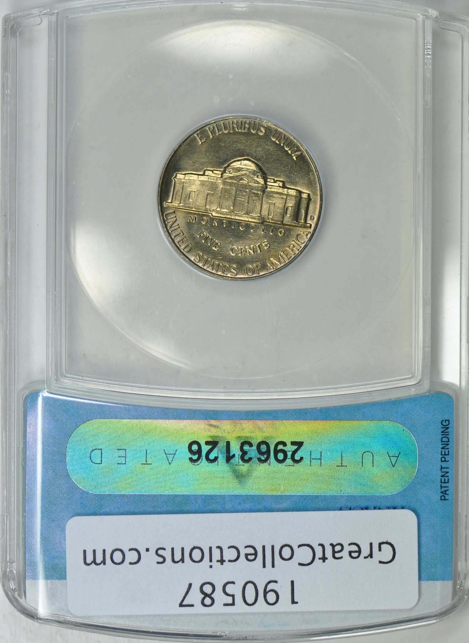 1964-D Jefferson Nickel Doubled Die Reverse WDDR-002 ANACS MS-64
