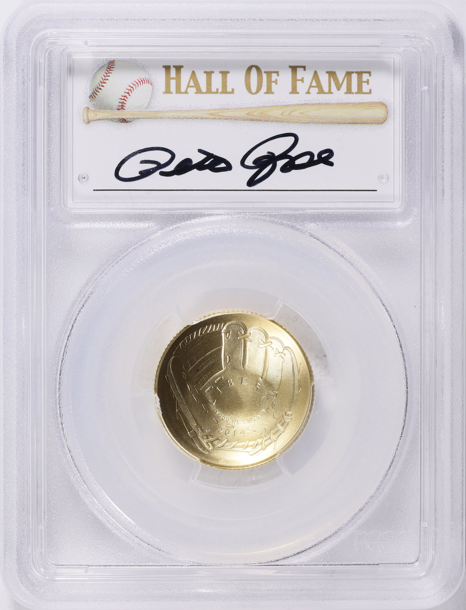 2014-W Baseball Hall of Fame Gold $5 First Strike PCGS MS-69 (Pete