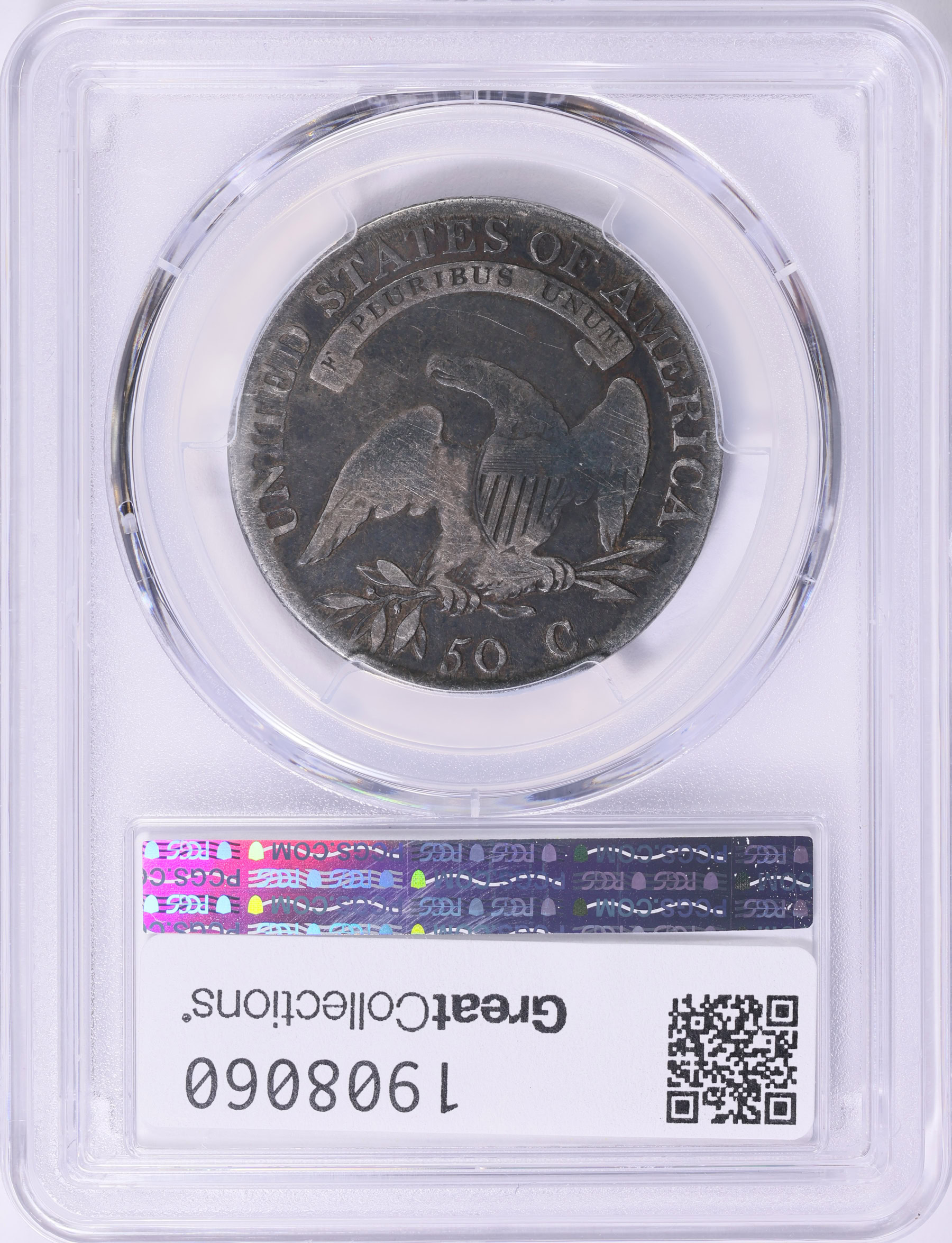 1807 Capped Bust Half Dollar Large Stars, 50/20 PCGS VG-08 (Item