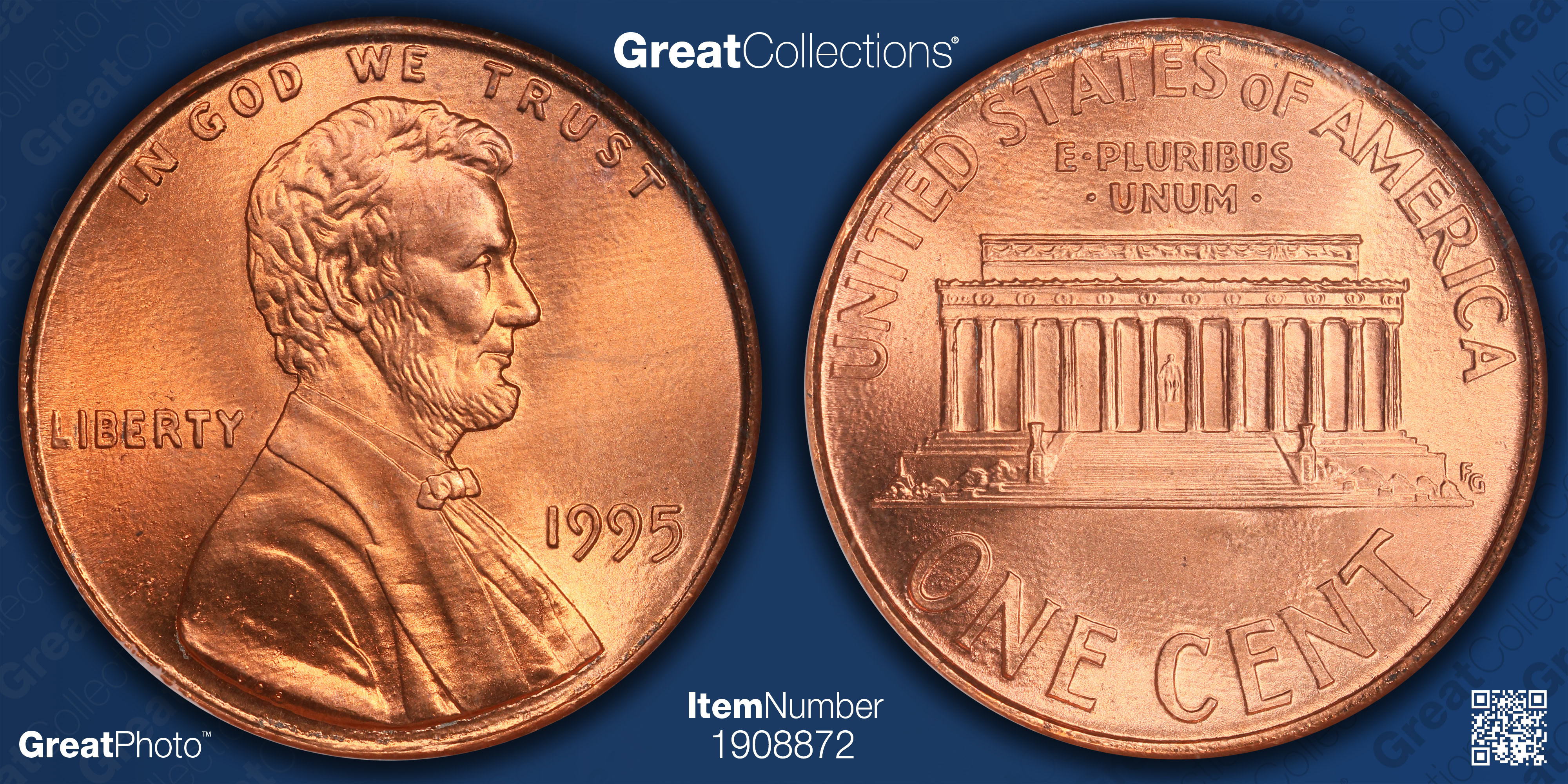 1995 Lincoln Cent Doubled Die Obverse NGC MS-67 RD (Item 1908872