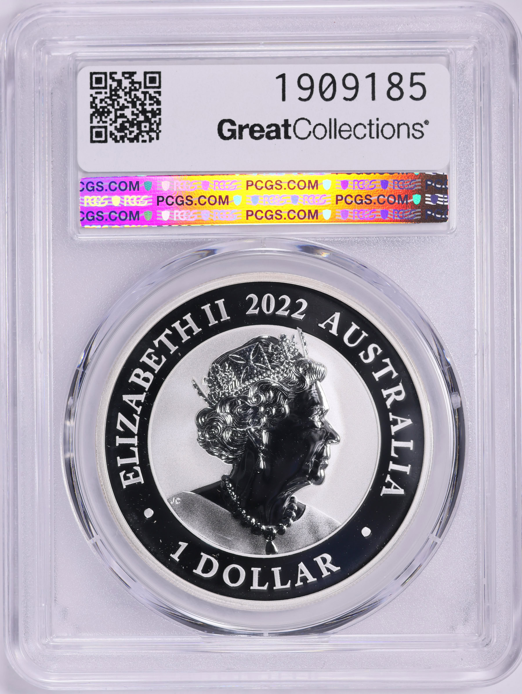 Australia 2022-P Colorized Silver Dollar Swan KM-4347 PCGS MS-70