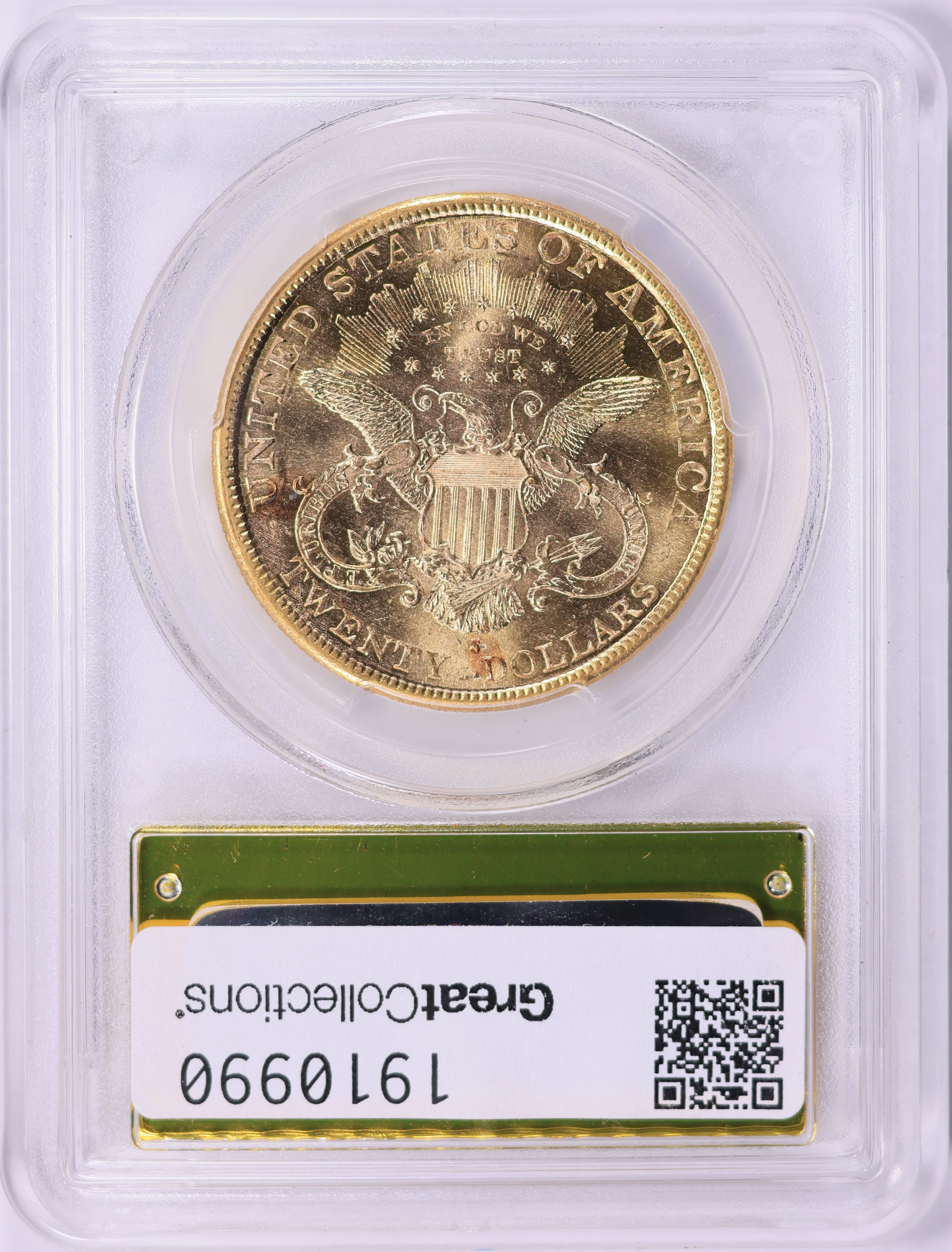 1889-S Liberty Gold Double Eagle PCGS MS-63+ (Gold Foil Label