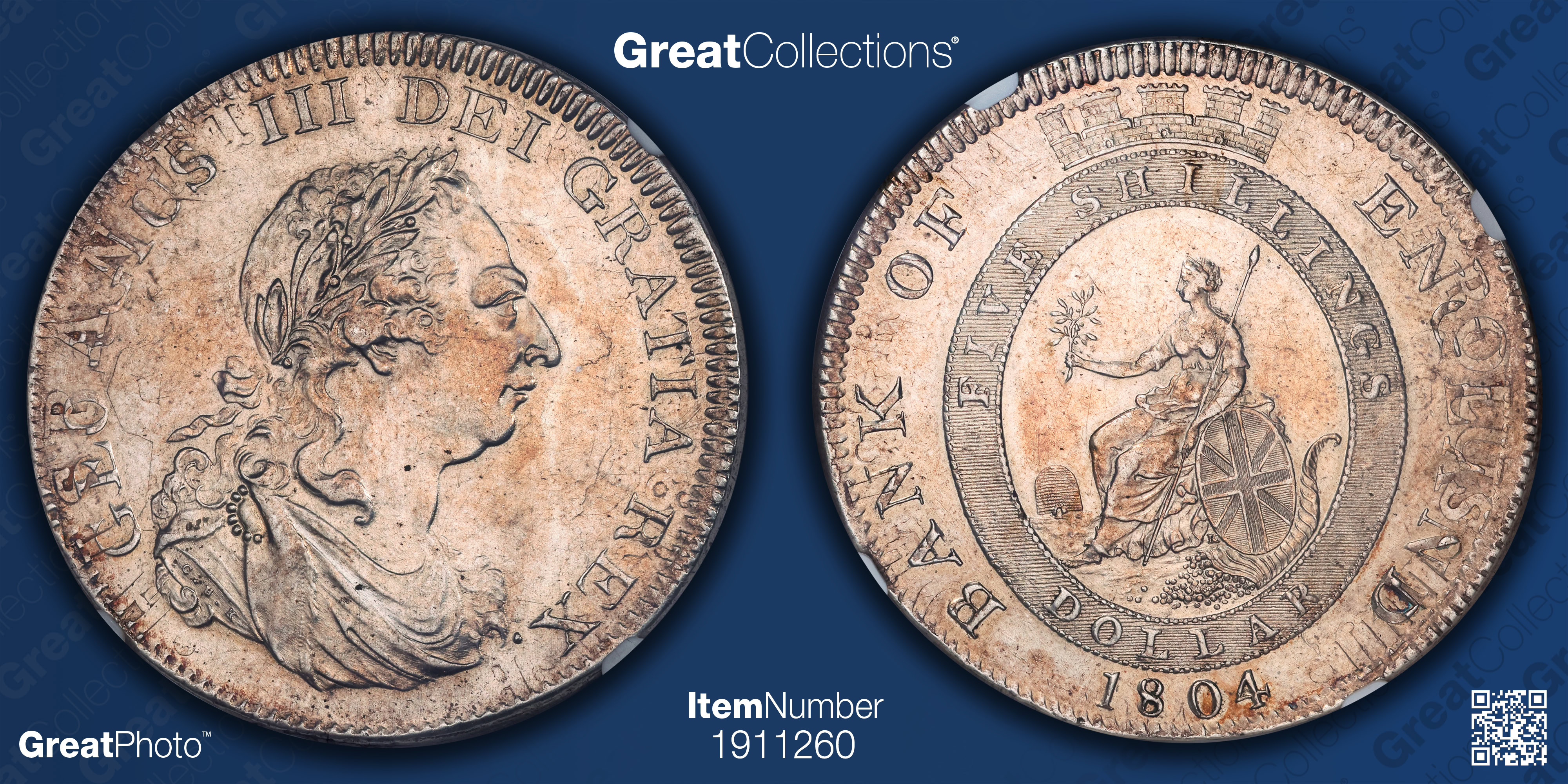 Great Britain 1804 Silver 5 Shillings Bank of England Dollar KM-Tn1 NGC ...