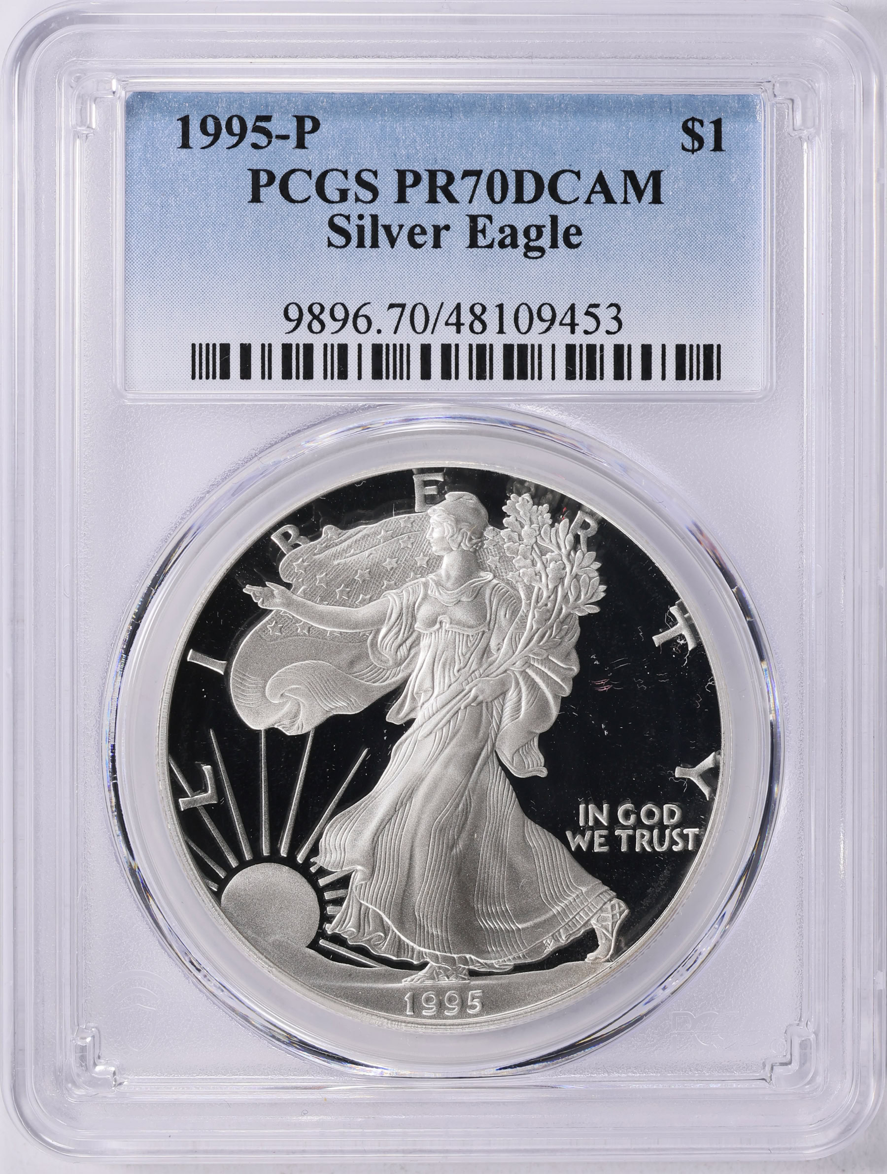 1995-P $1 Silver Eagle PCGS Proof-70 DCAM (Item 1911624