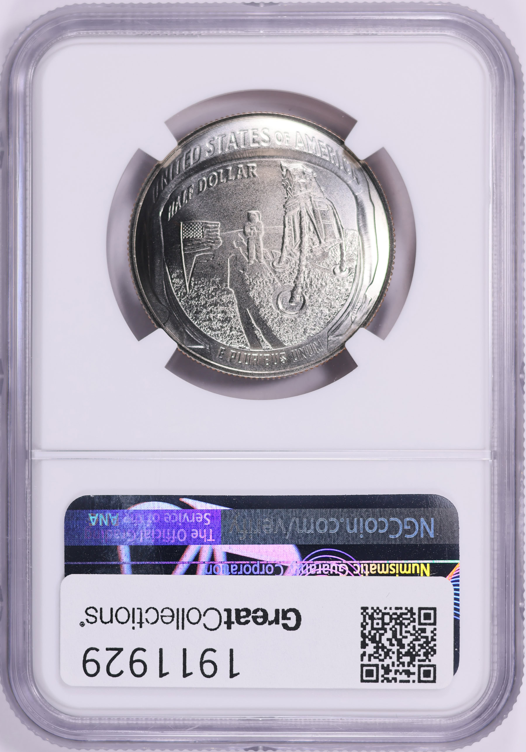 ★激レア★2019年アポロ11★50周年記念★MS70★銀貨★50c★PCGS 2019 D 50C Apollo 11 50th Anniversary Half Dollar NGC MS70