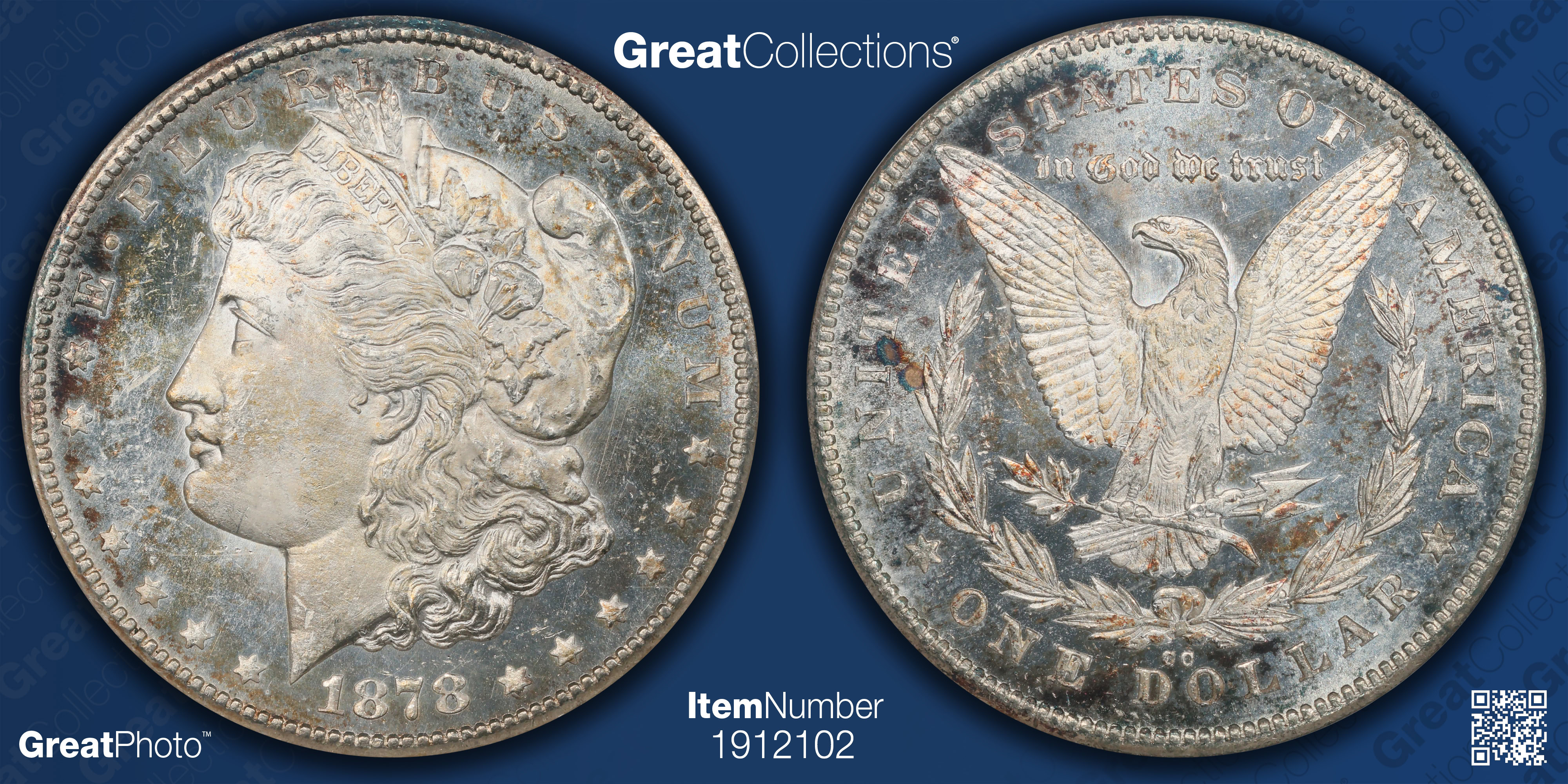 1878-CC Morgan Silver Dollar ANACS MS-64 DMPL OH (VSS VAM-11