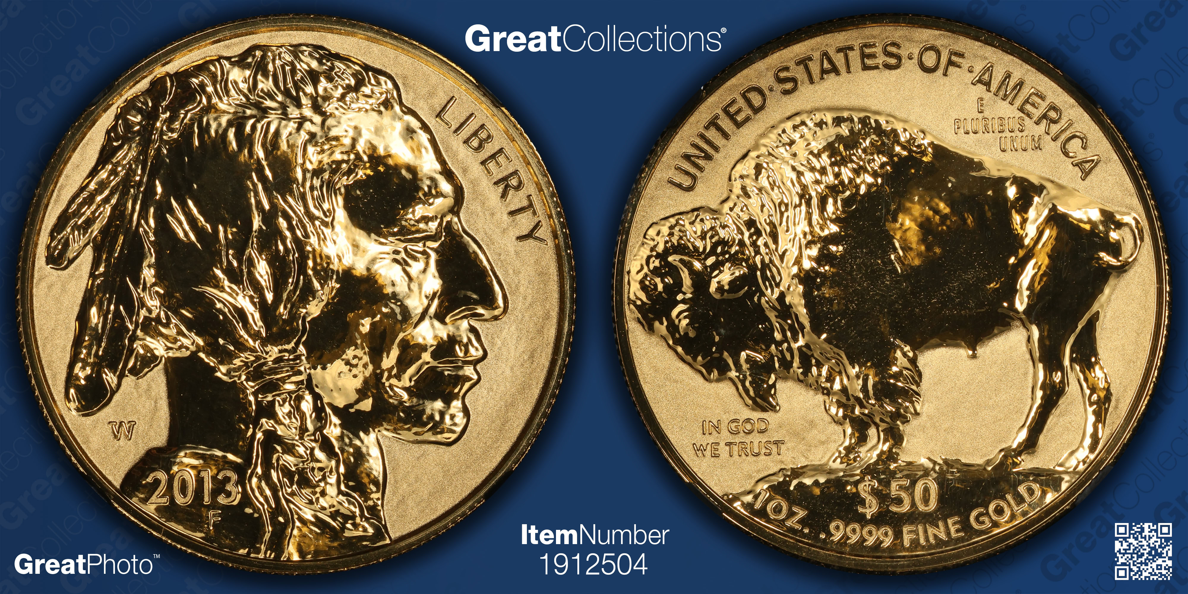 2013-W $50 One-Ounce Gold American Buffalo Reverse Proof Early Releases ...