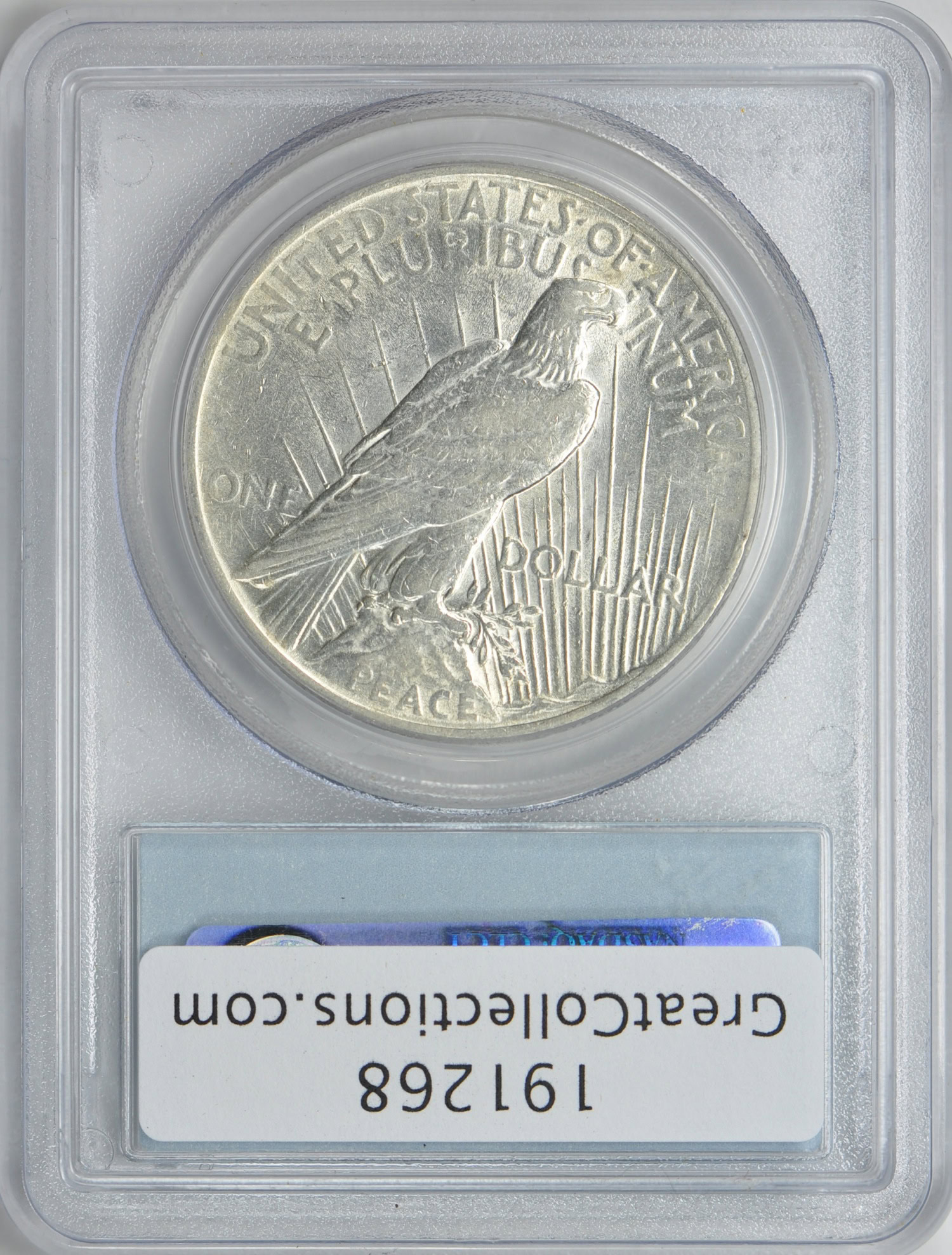 1922 Peace Silver Dollar VAM-2C EDS PCGS AU-53 (Item 191268) |  GreatCollections Coin Auctions