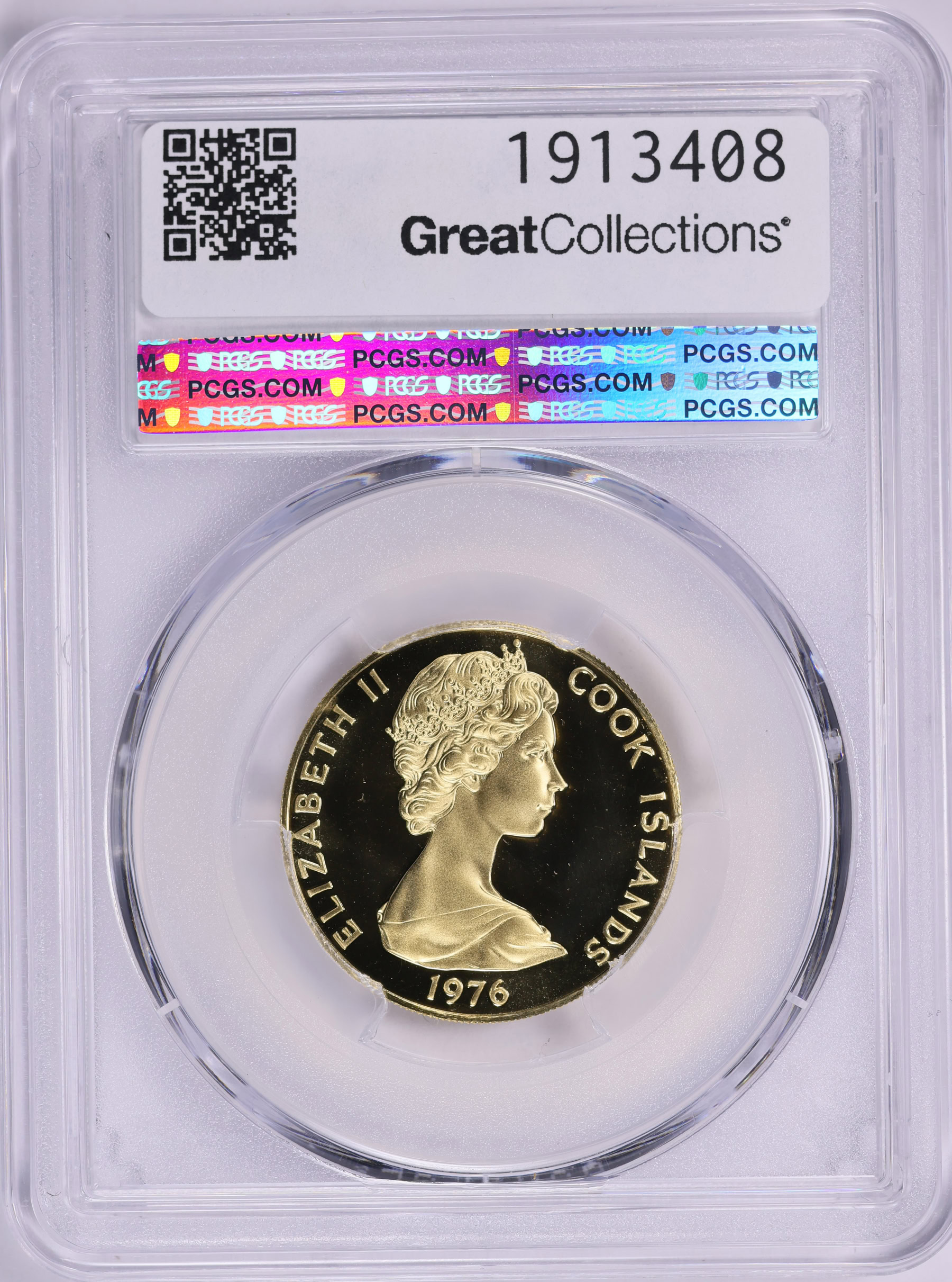 Cook Islands 1976-FM Gold $100 U.S. Bicentennial KM-16 PCGS Proof