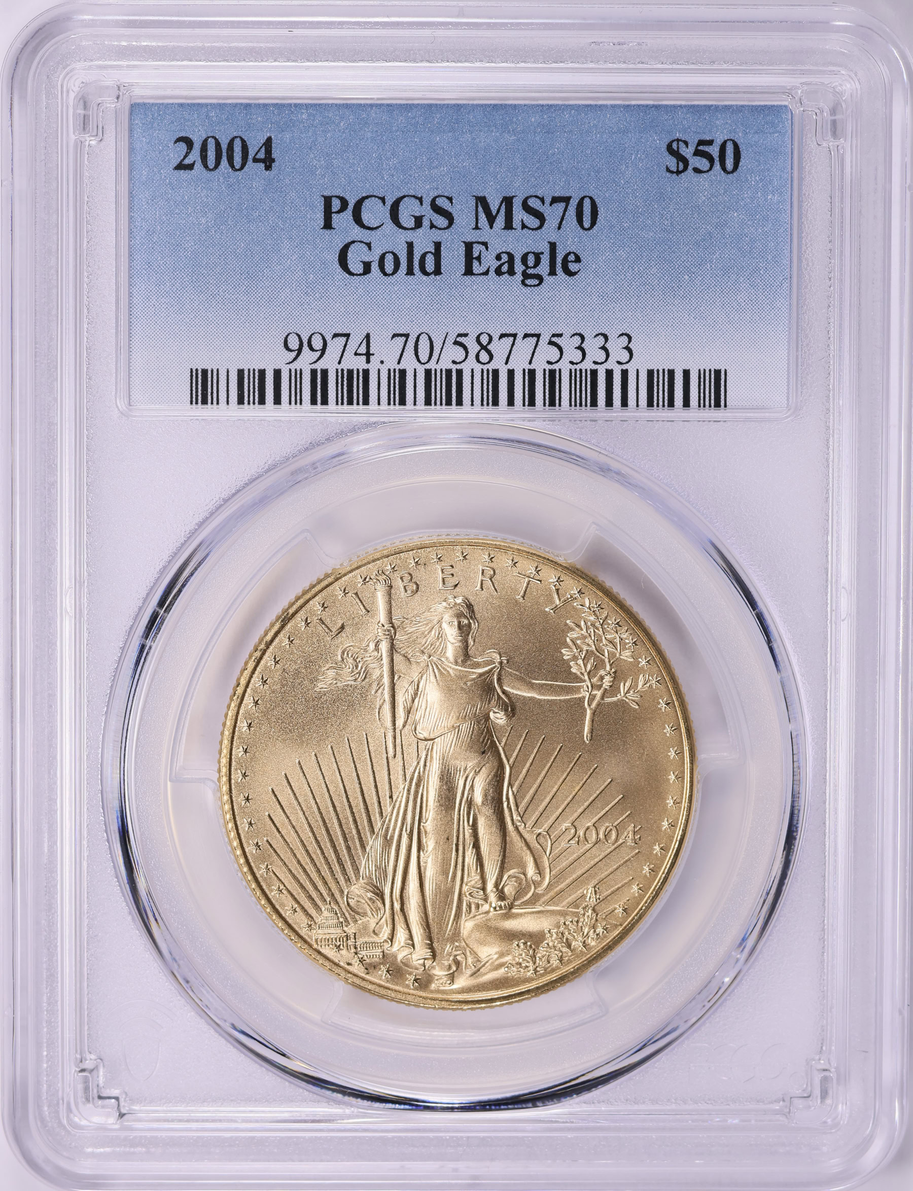 2004 $50 One-Ounce Gold American Eagle PCGS MS-70 (Item 1914716