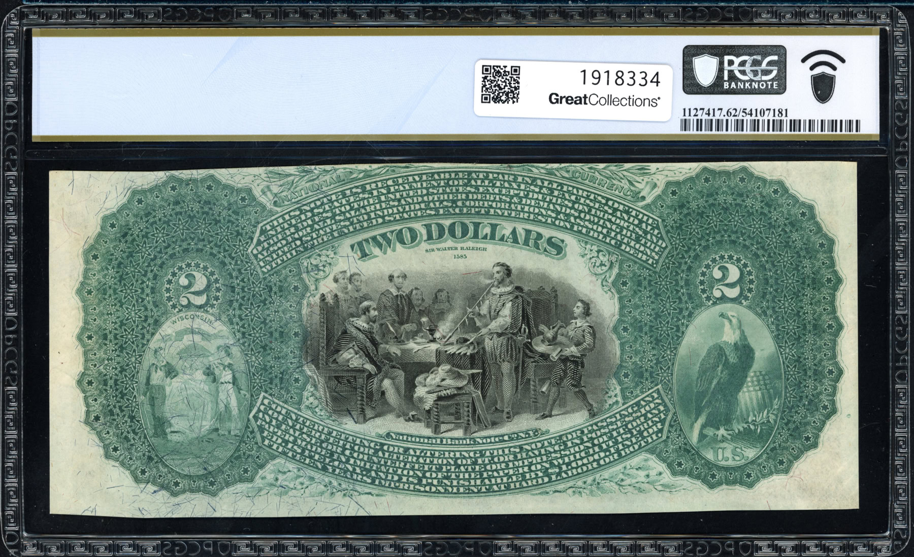 Fr. 391 La Crosse, Wisconsin 1875 $2 Note The La Crosser National