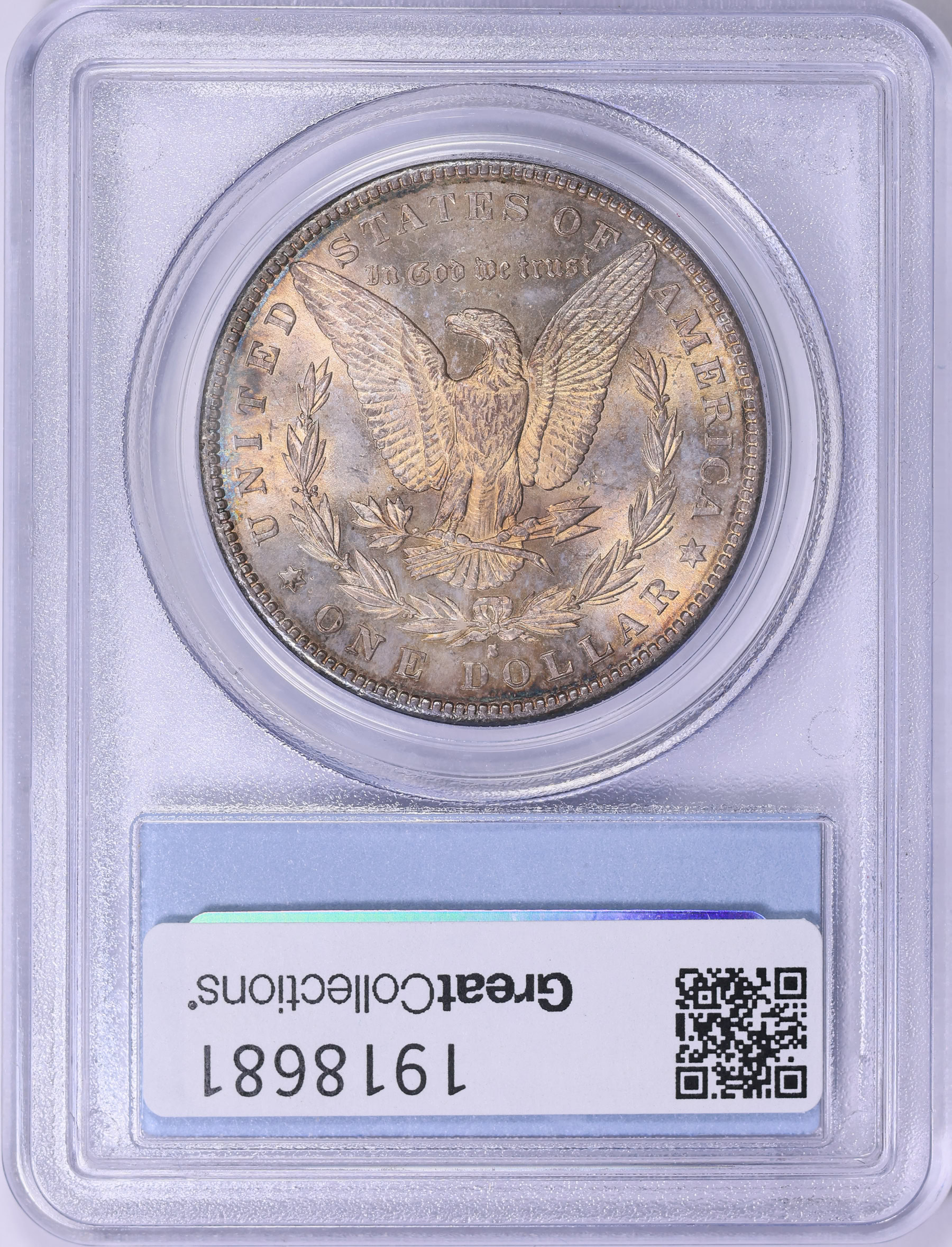 1883-S Morgan Silver Dollar PCGS MS-65 (CAC Green) (Toned