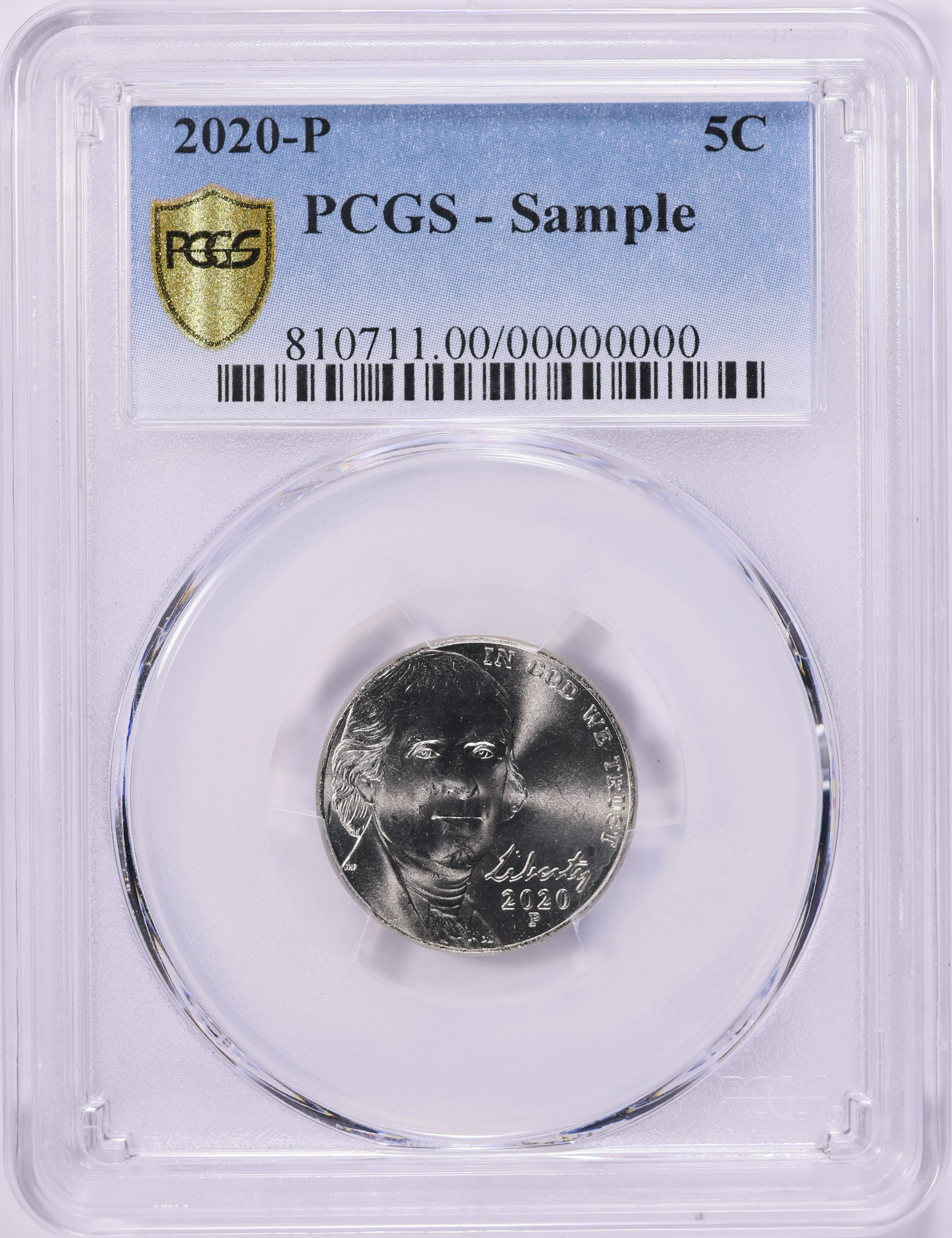 Pcgs Sample 2020-P Jefferson Nickel PCGS Certified (Sample Slab) (Item 1920902 ...