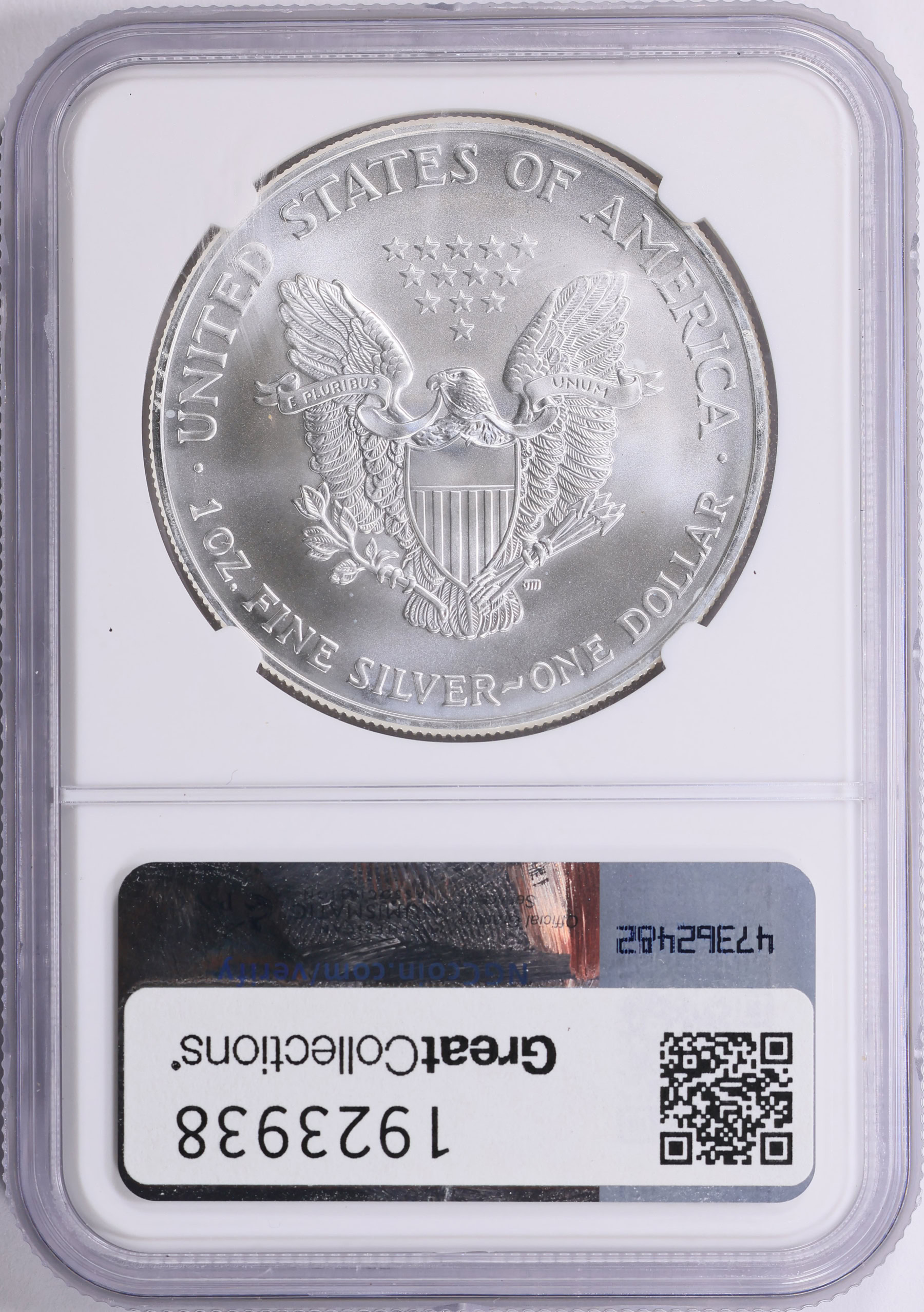 2006 $1 Silver Eagle 20th Anniversary Early Production Struck 2005