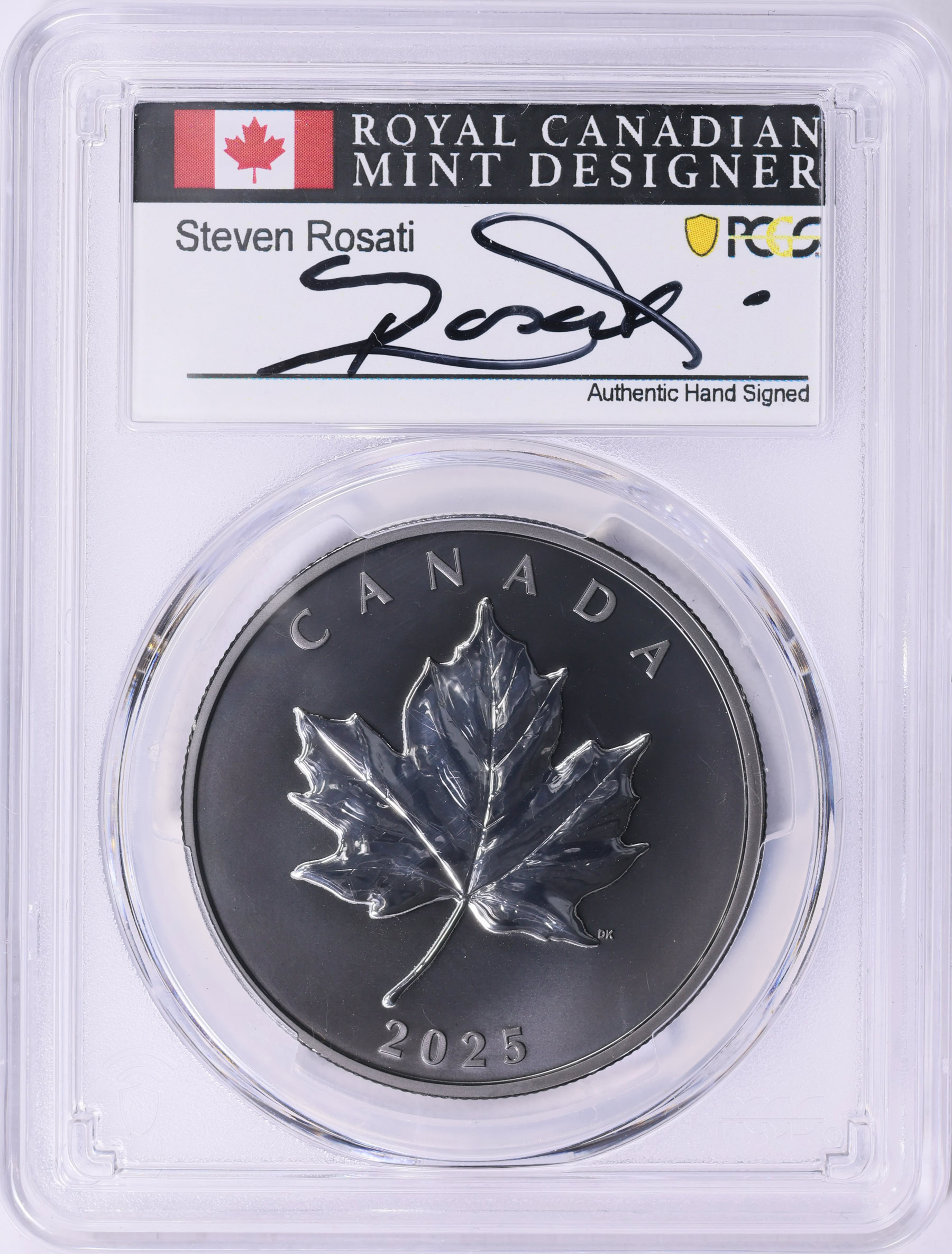 Canada 2025 Silver $20 Elegant Maple Rhodium Plated Matte Finish
