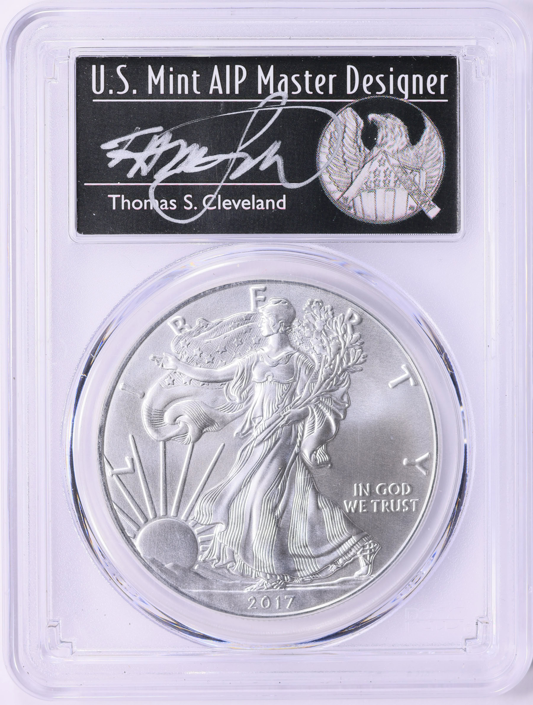 2017 $1 Silver Eagle PCGS MS-70 (U.S. Mint AIP Master Designer