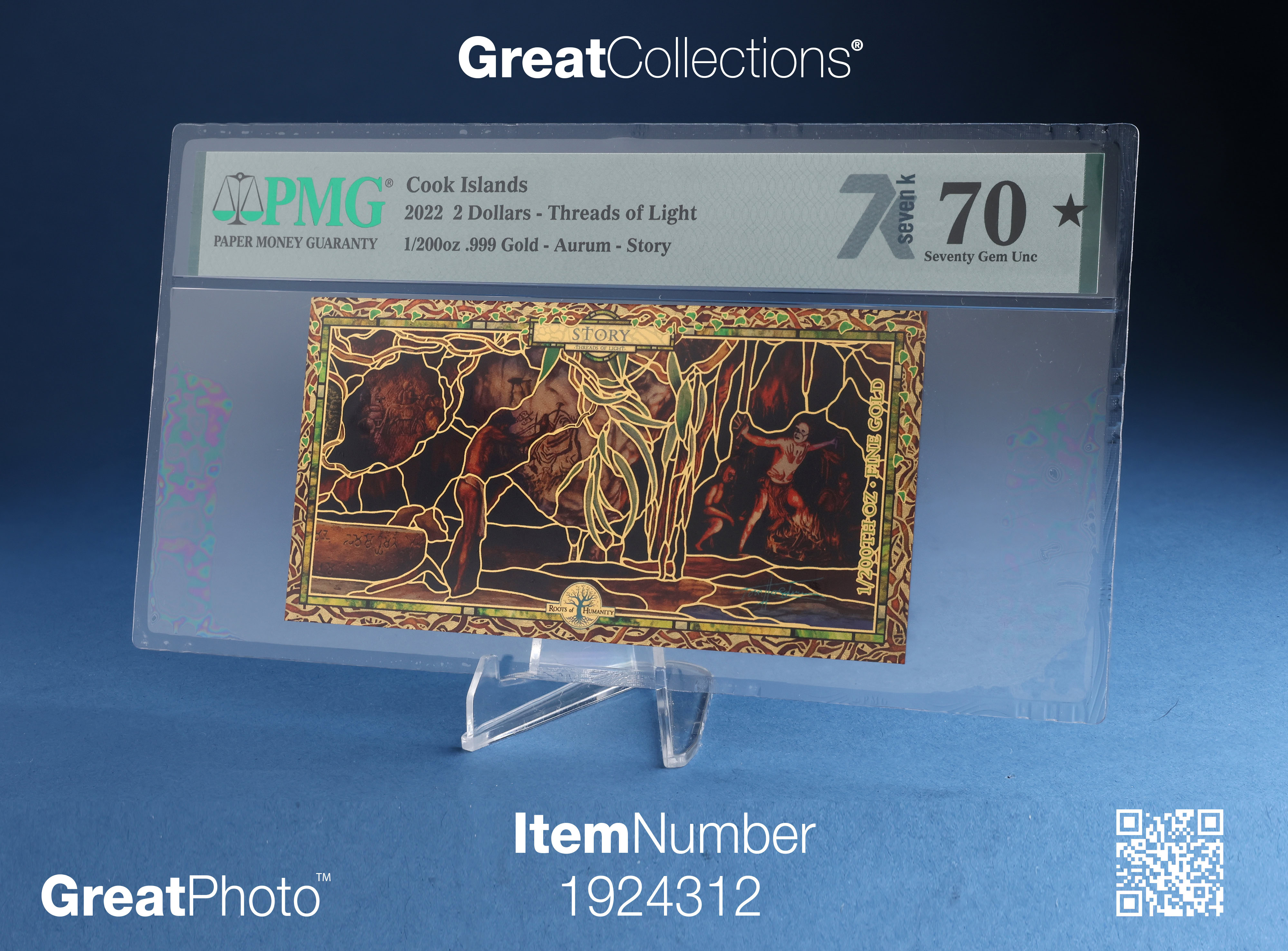 Cook Islands 2022 $2 Threads of Light, Story 1/200 oz. .999 Gold