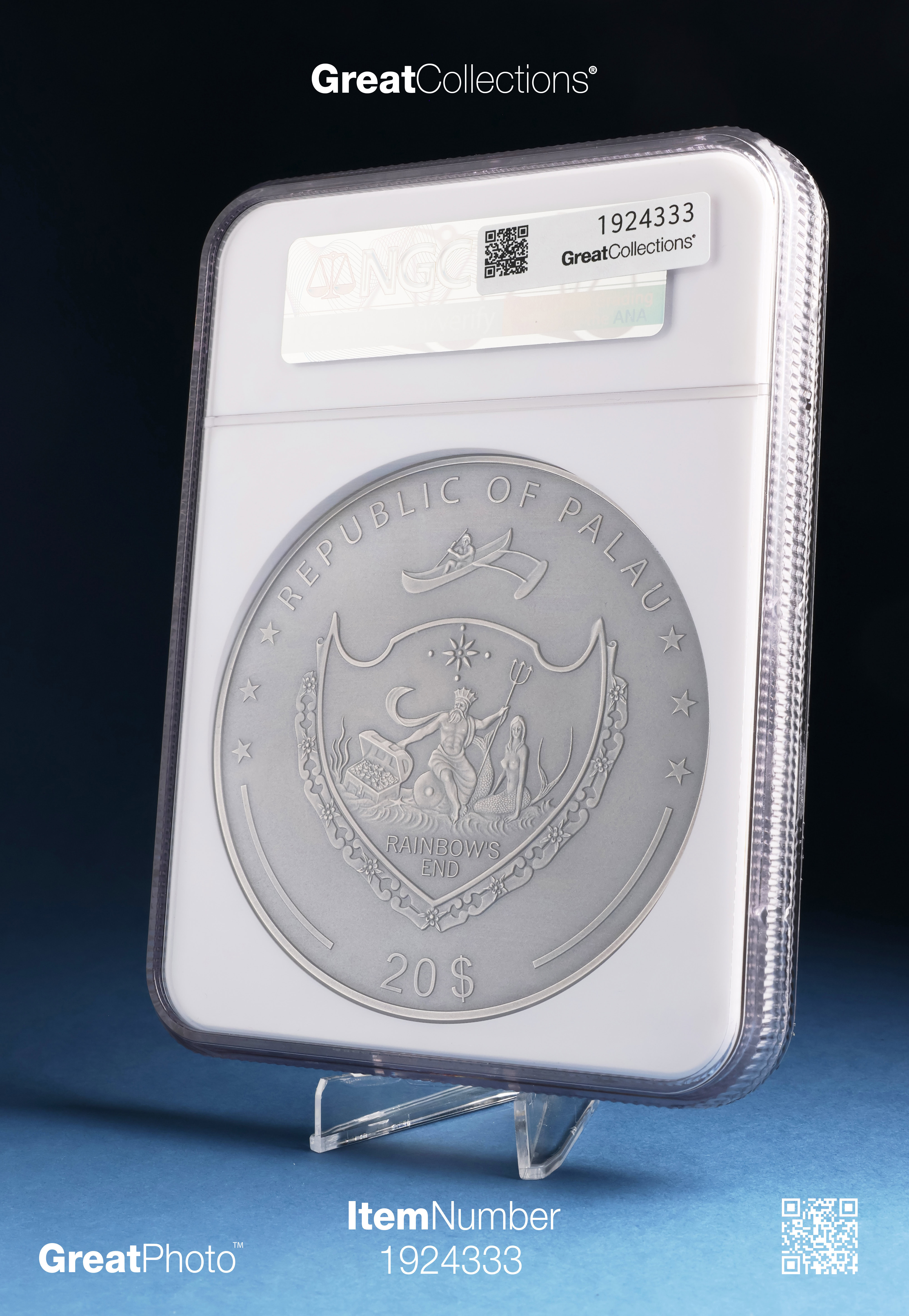 Palau 2021 Silver $20 Ladies in Four Seasons Antiqued NGC MS-70