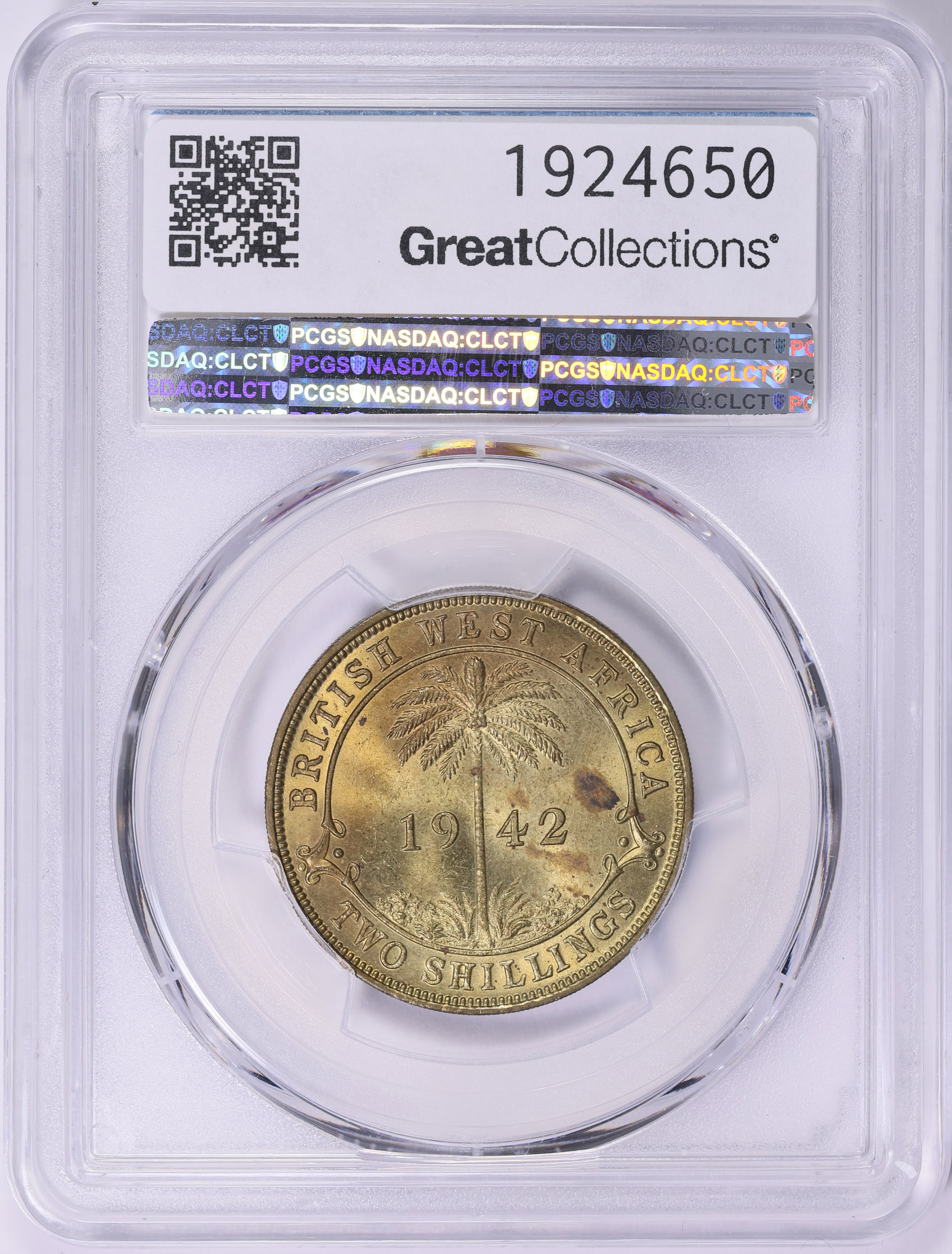British West Africa 1942-KN 2 Shillings KM-24 PCGS MS-62 (Item
